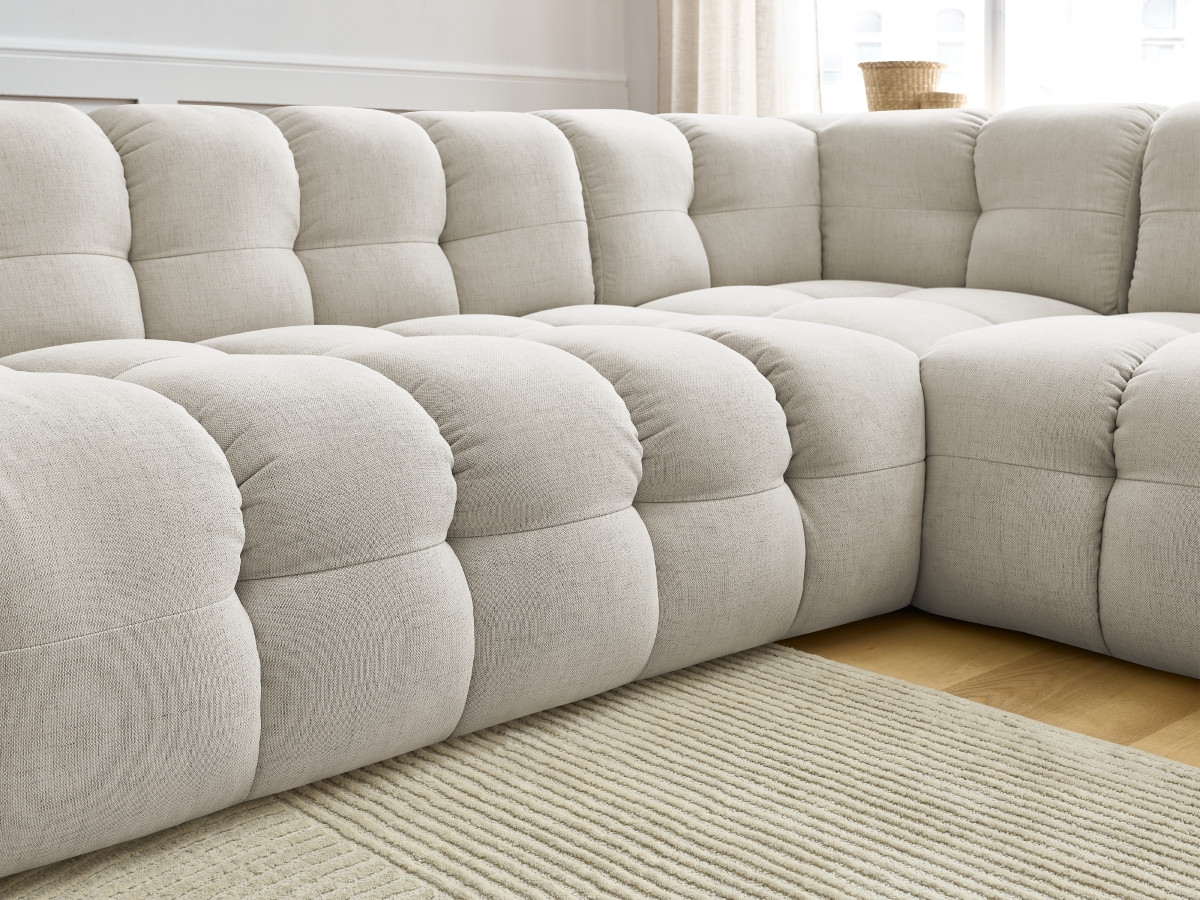 Bobochic Cloud Ecksofa 268 × 184 cm Stoff Beige