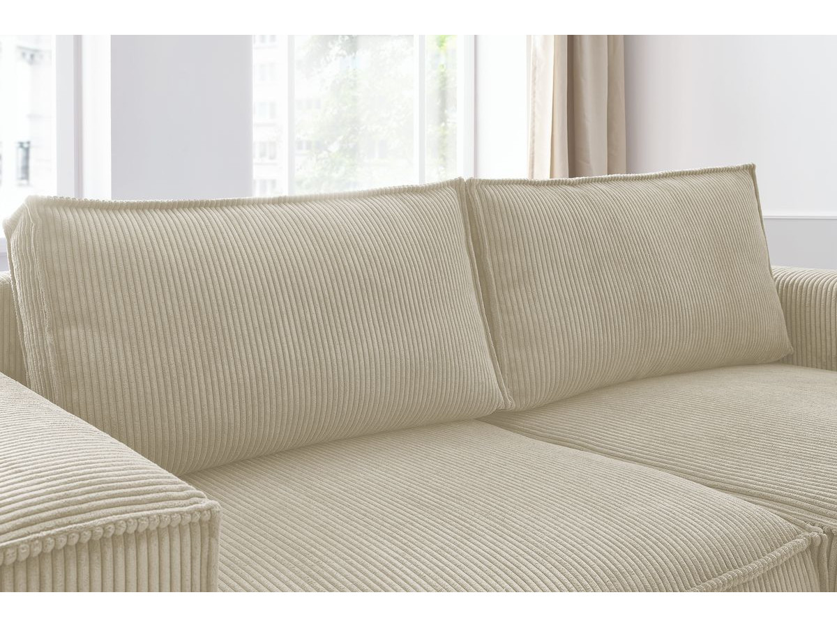 Bobochic Nihad Ecksofa Cordsamt Beige Ecke rechts