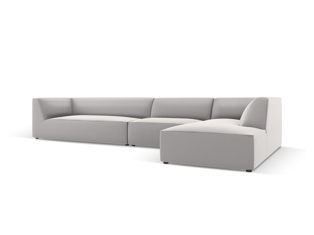 Cosmopolitan Design Ecksofa Siena 5-Sitzer Kunstleder Pacifico Hellgrau Rechts