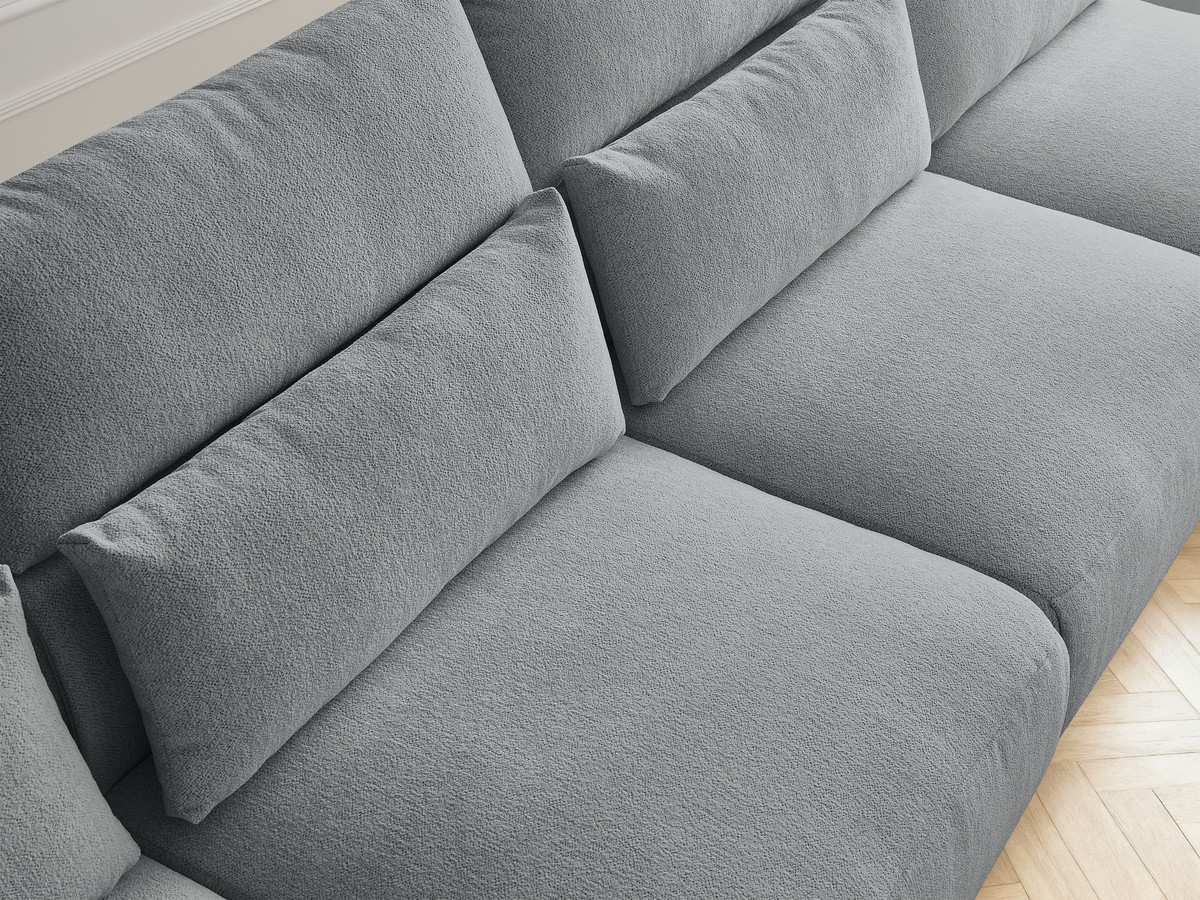 Bobochic Jana Wohnlandschaft Melange-Stoff Dunkelgrau