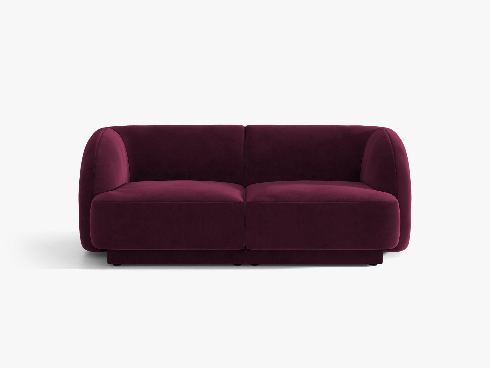 Micadoni Sofa Miley 2-Sitzer Samt Venus Burgunder