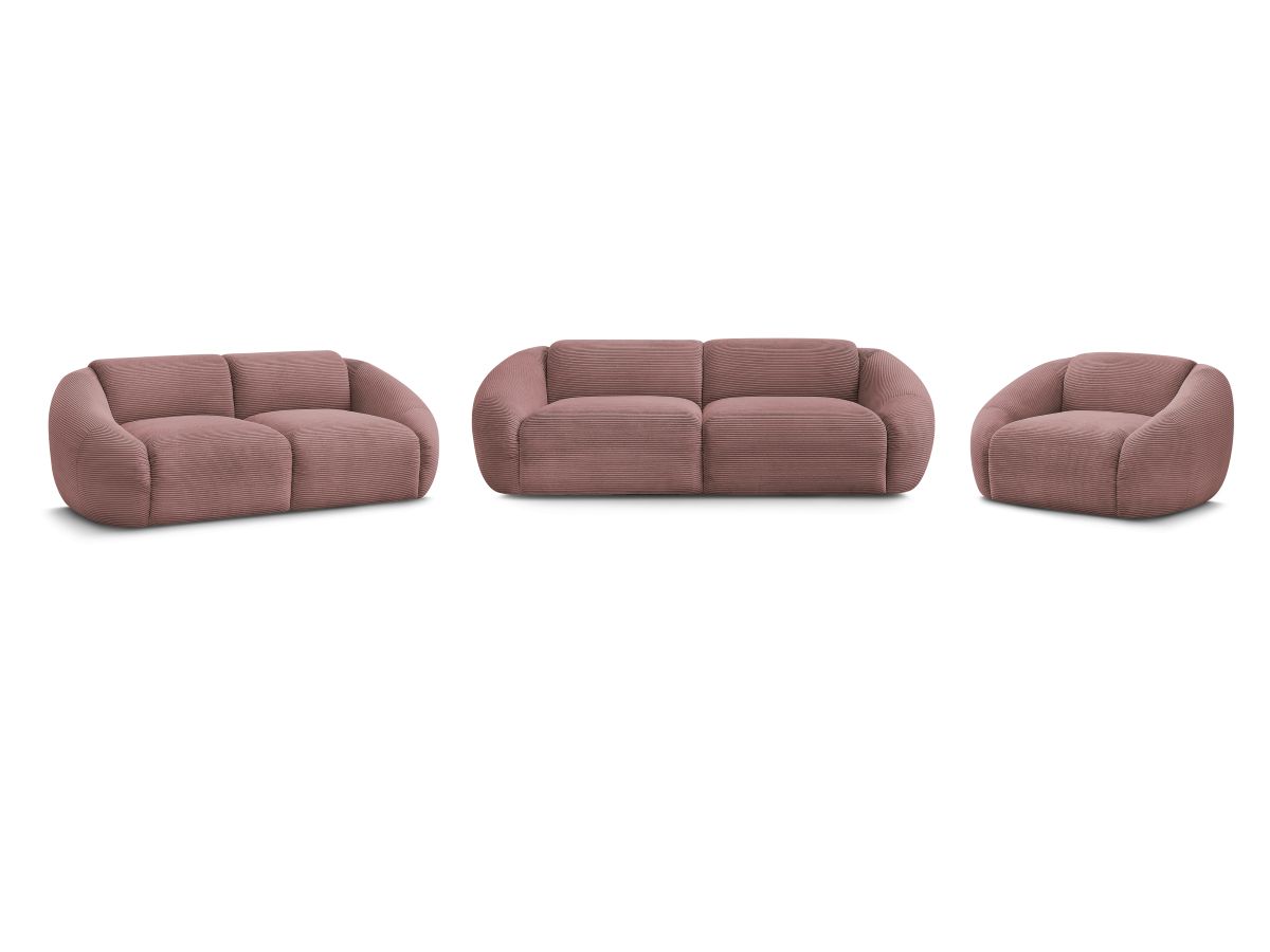 Bobochic Tina Sofa 6-Sitzer Cordsamt Rosa