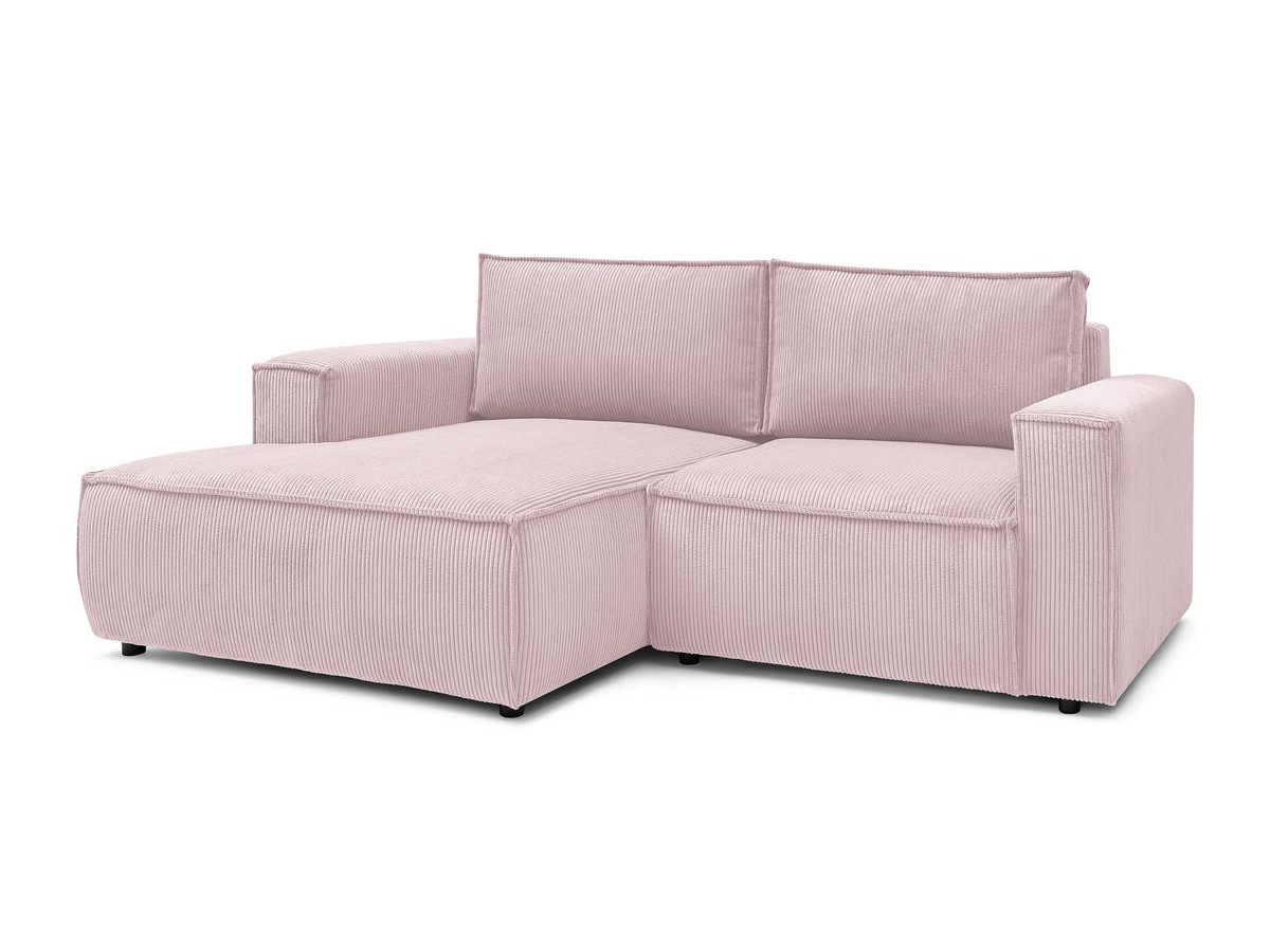 Bobochic Nihad Ecksofa Cordsamt Violett Ecke links