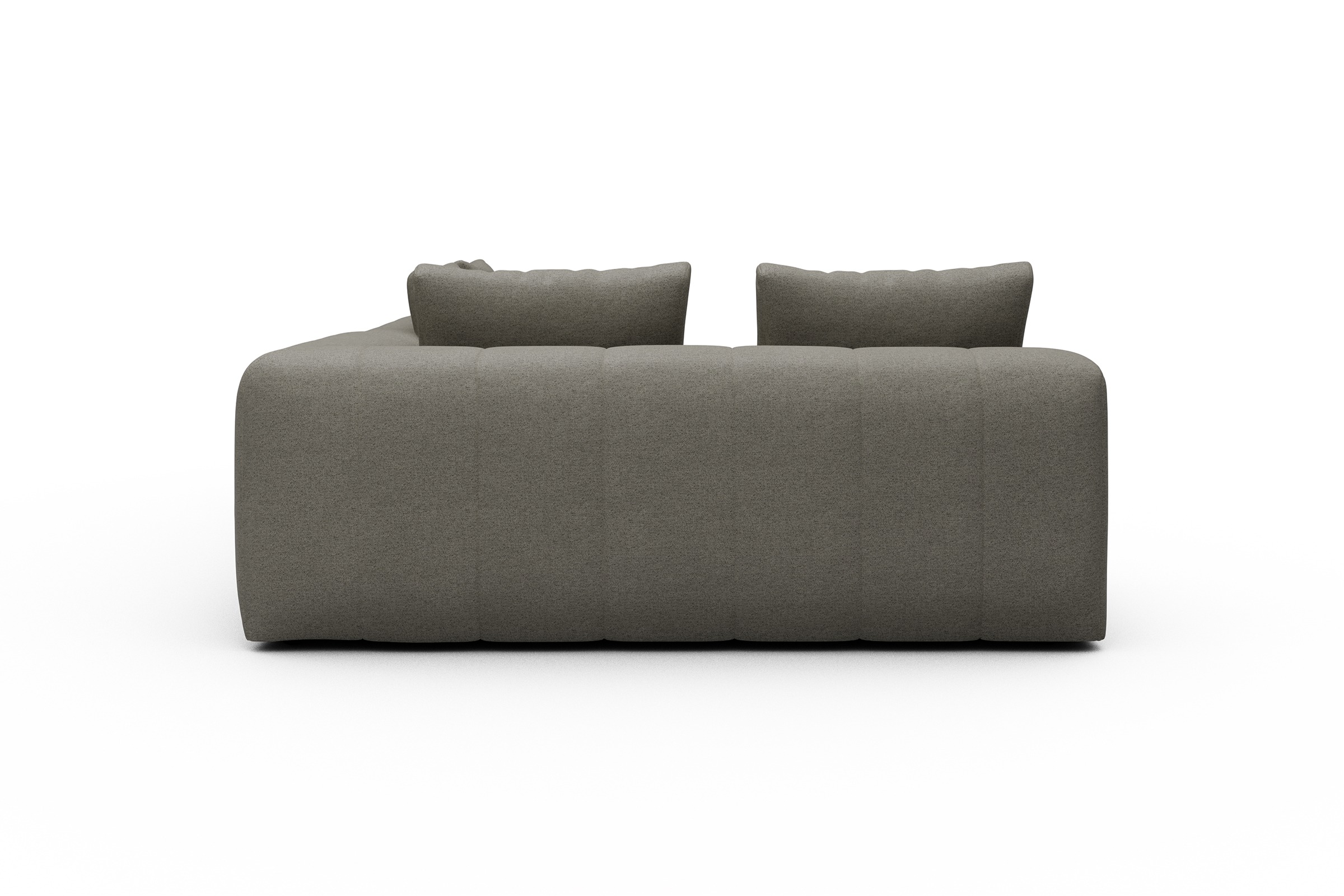 Ecksofa Hugo 2x 2,5-Sitzer Armlehne rechts Denari-Warm-Grey