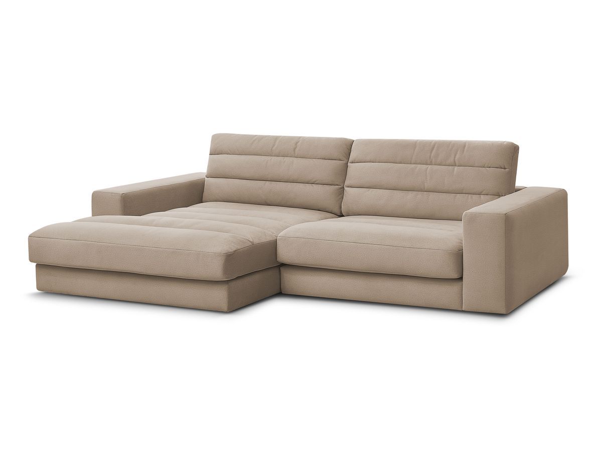 Bobochic Sierra Ecksofa Samt Taupe Ecke links
