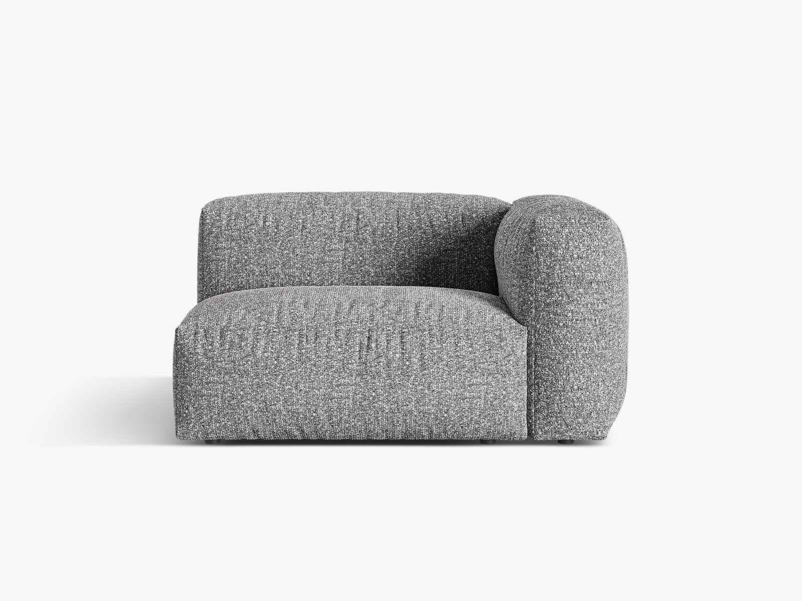 Micadoni Eckmodul Martina 1-Sitzer Rechts Boucle Monet Graphit