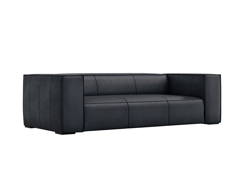 Cosmopolitan Design Sofa Turin 3-Sitzer Leder Granada Blau