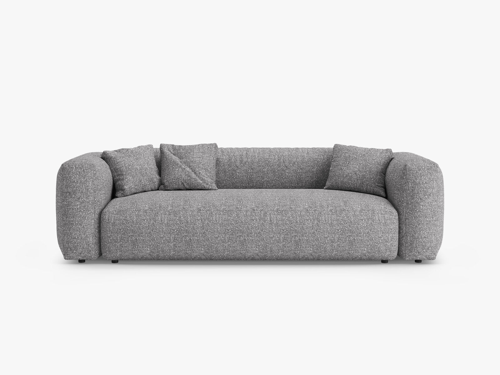 Micadoni Martina Schlafsofa 3-Sitzer Boucle Monet Graphit