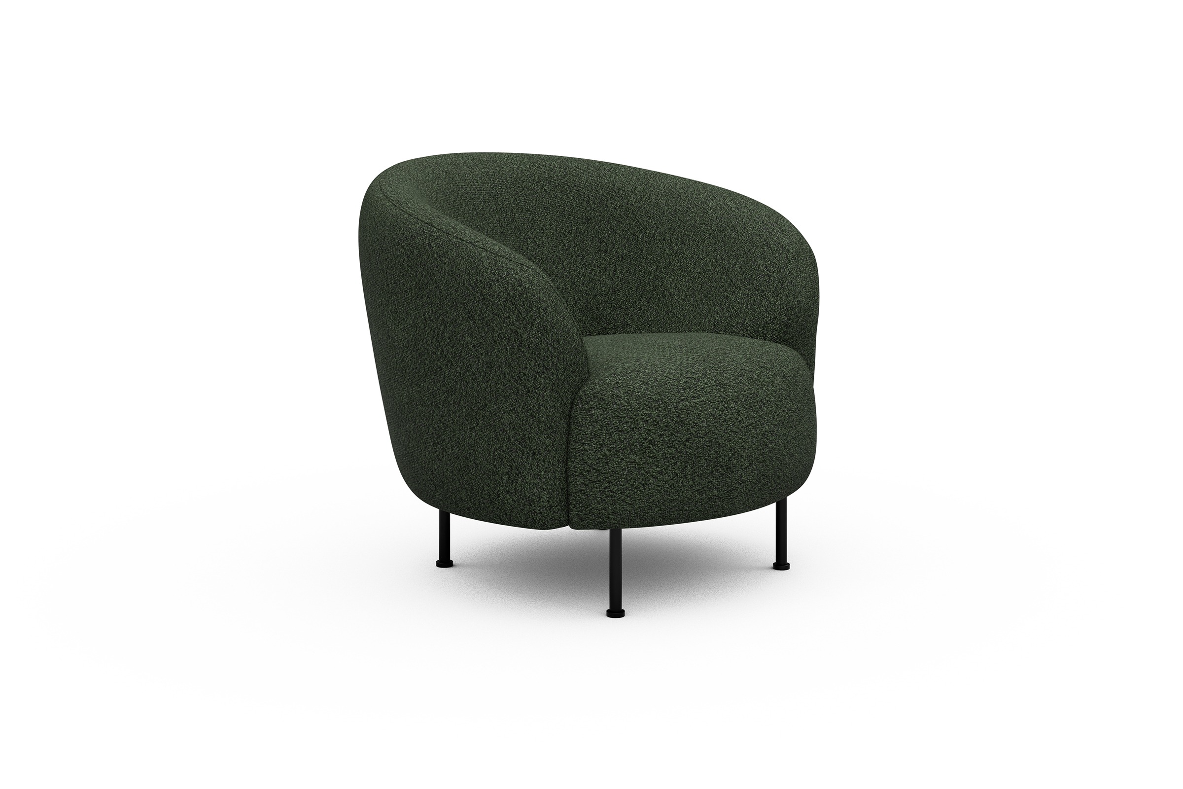 Sessel Ronda Metallbeine Schwarz Vanora-Deep-Green