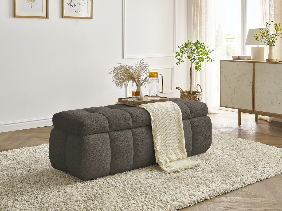Bobochic Mont-blanc Bettbank Bouclé-Stoff Braun