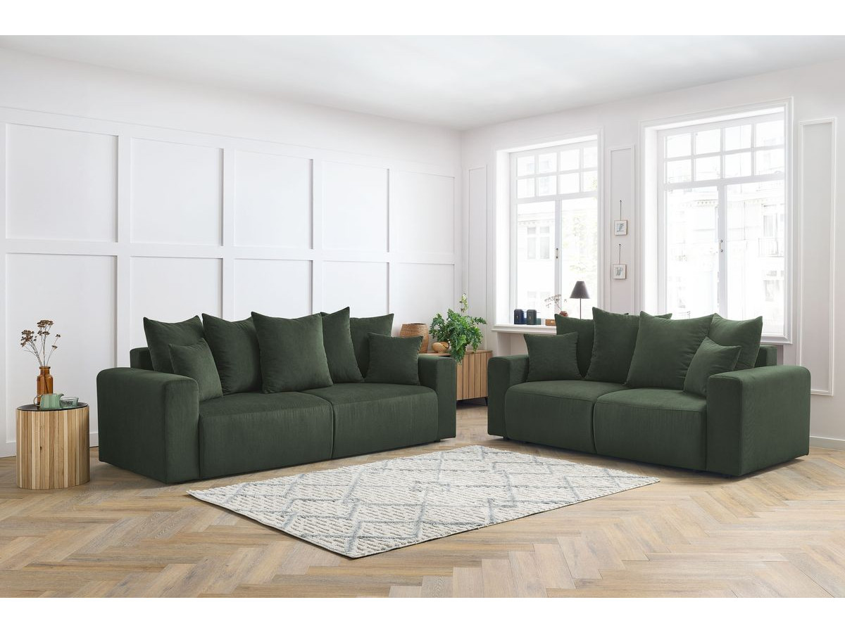 Bobochic Envy Sofa 5-Sitzer Cordsamt Grün