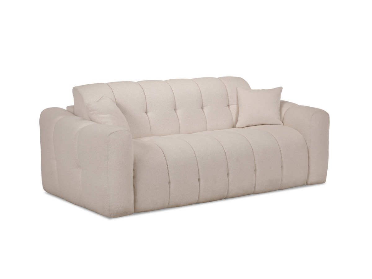 Bobochic Bradley Schlafsofa 3-Sitzer Bouclé-Stoff Beige