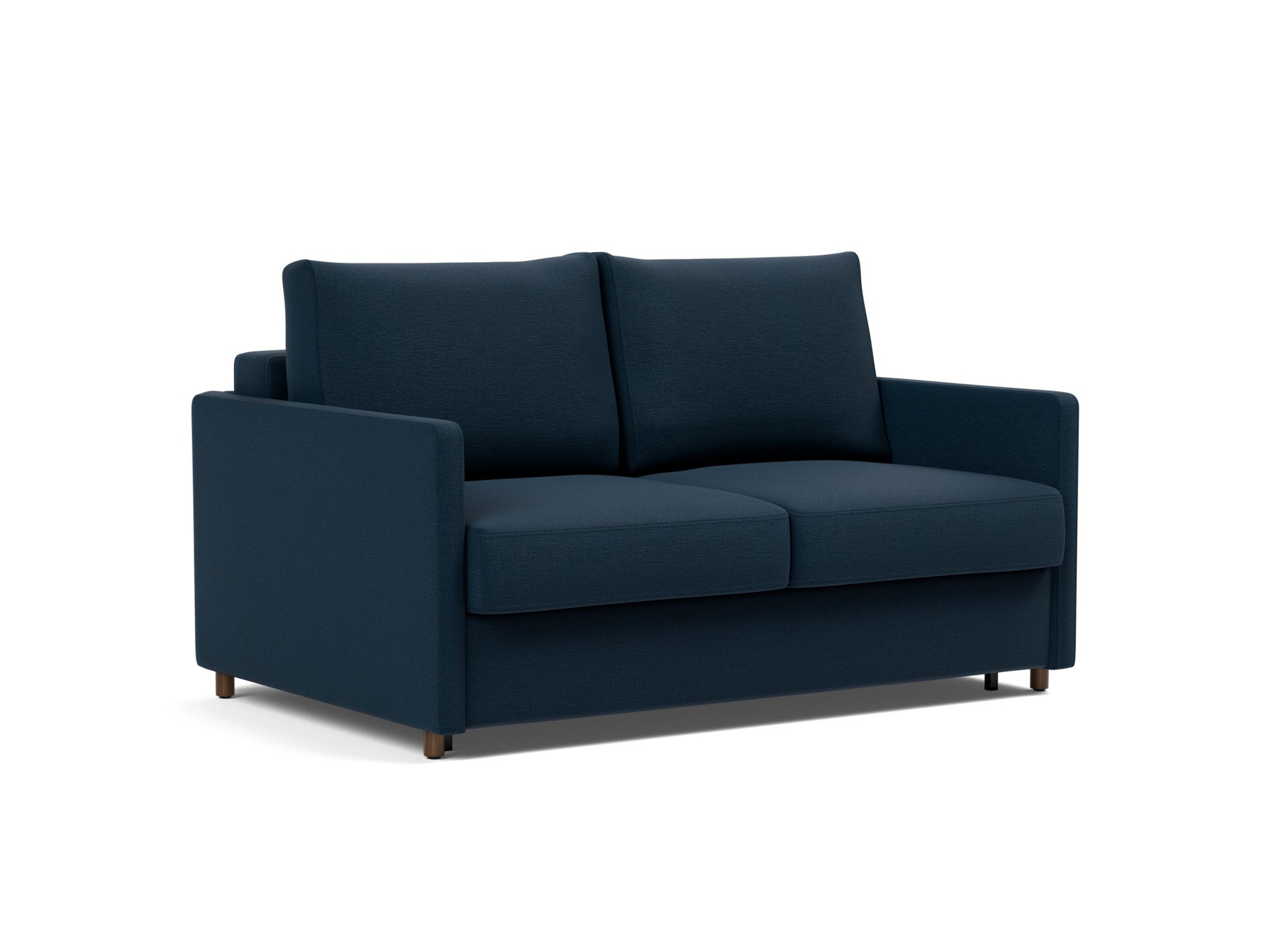 Schlafsofa Neah mit Slim-Armlehnen 140 Flachgewebe Mixed Dance 528-Blue