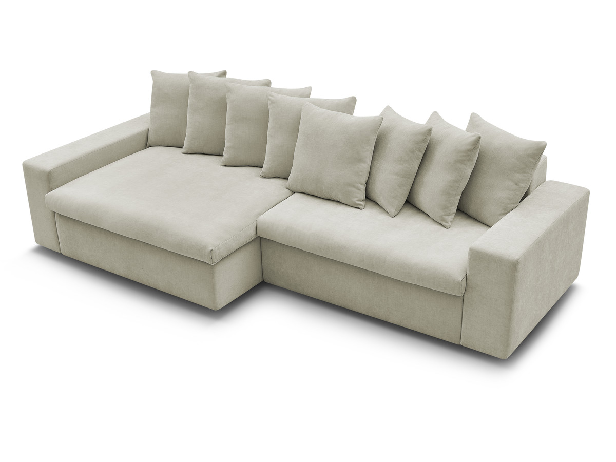 Bobochic Enore Ecksofa 330 × 100 cm Stoff Beige Ecke links