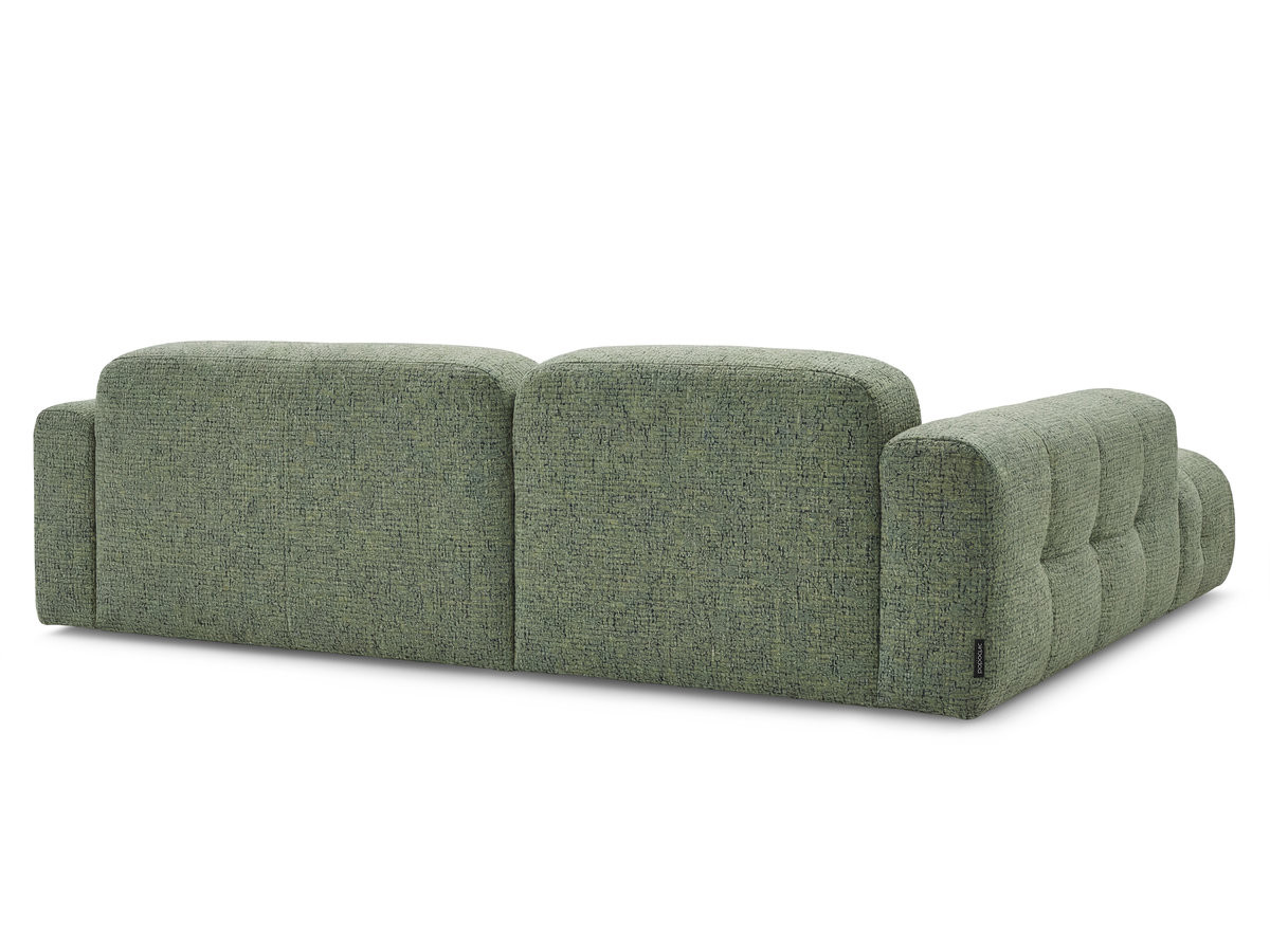 Bobochic Laura Ecksofa Melange-Stoff Hellgrün Ecke links