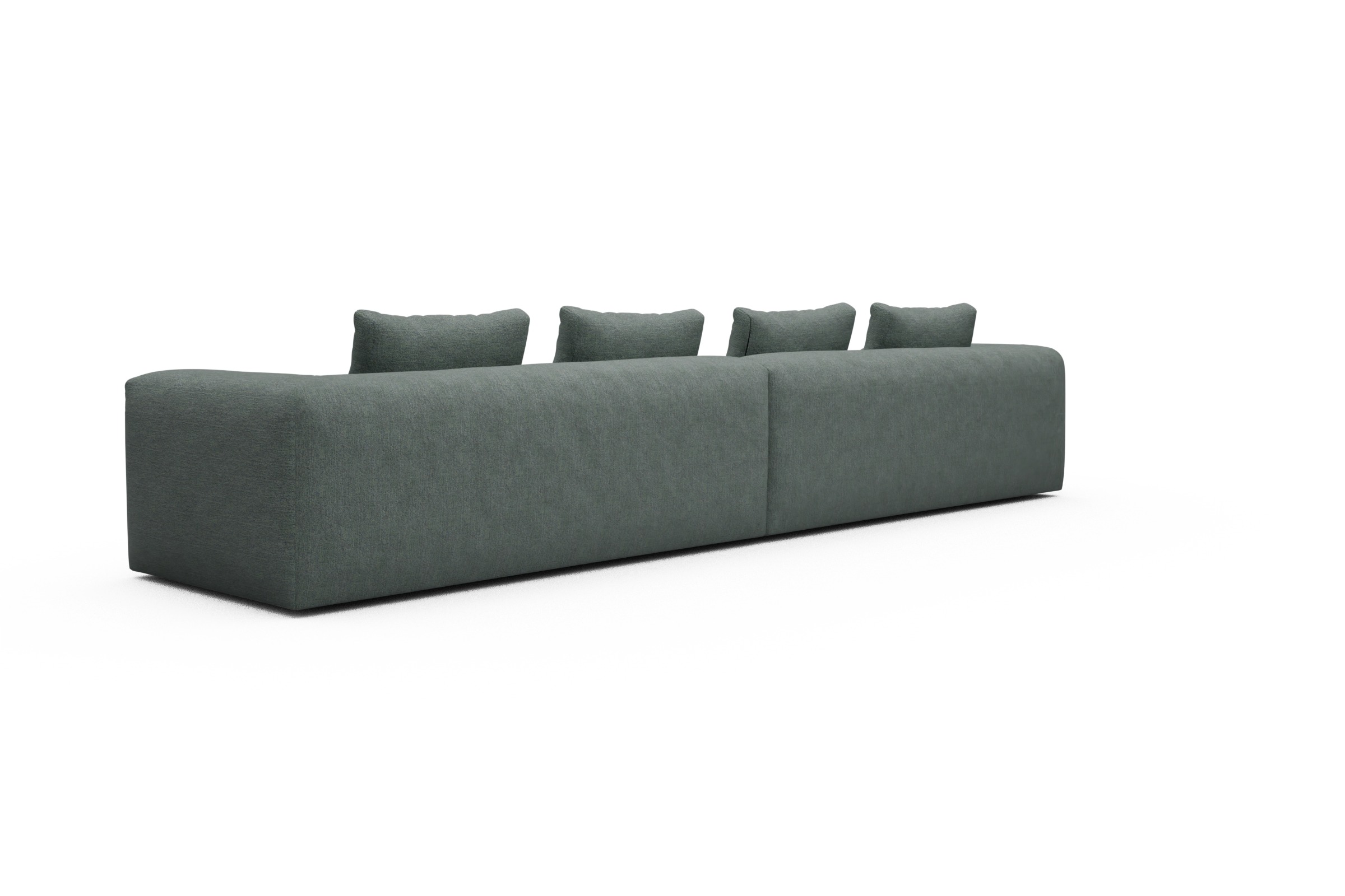 Sofa Modulares XXL Sofa Fred 5-Sitzer Carreno-Ice-Blue