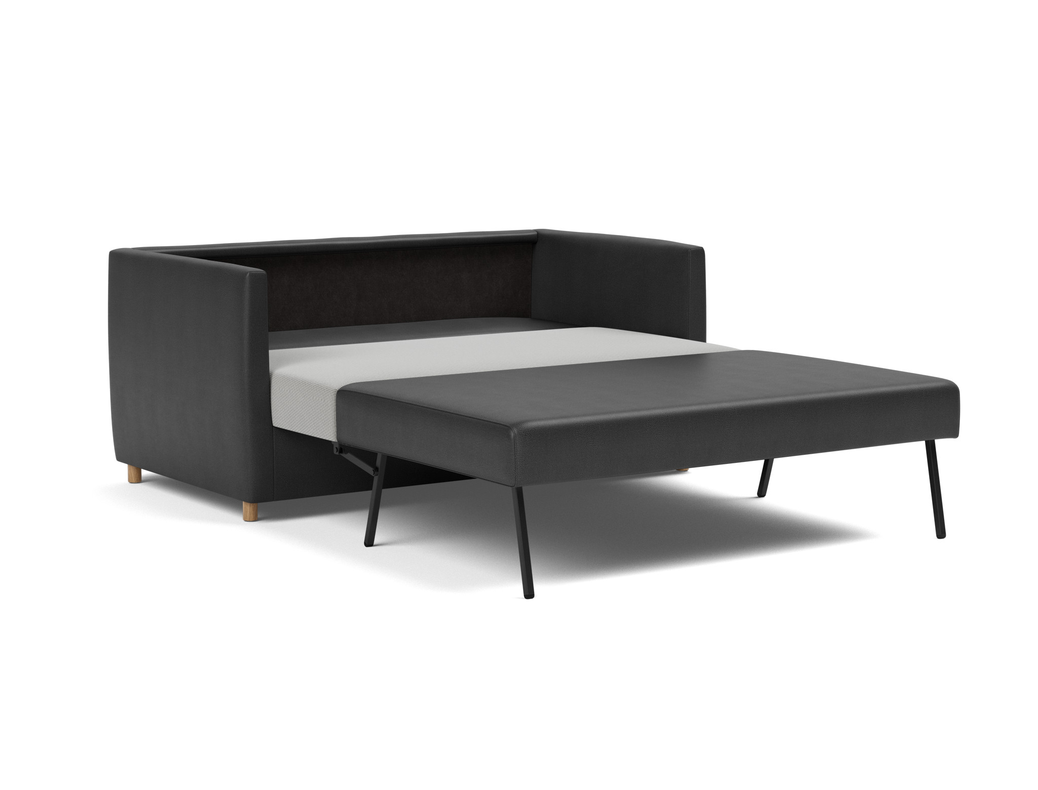 Schlafsofa Olan Lederoptik Faunal 550-Black