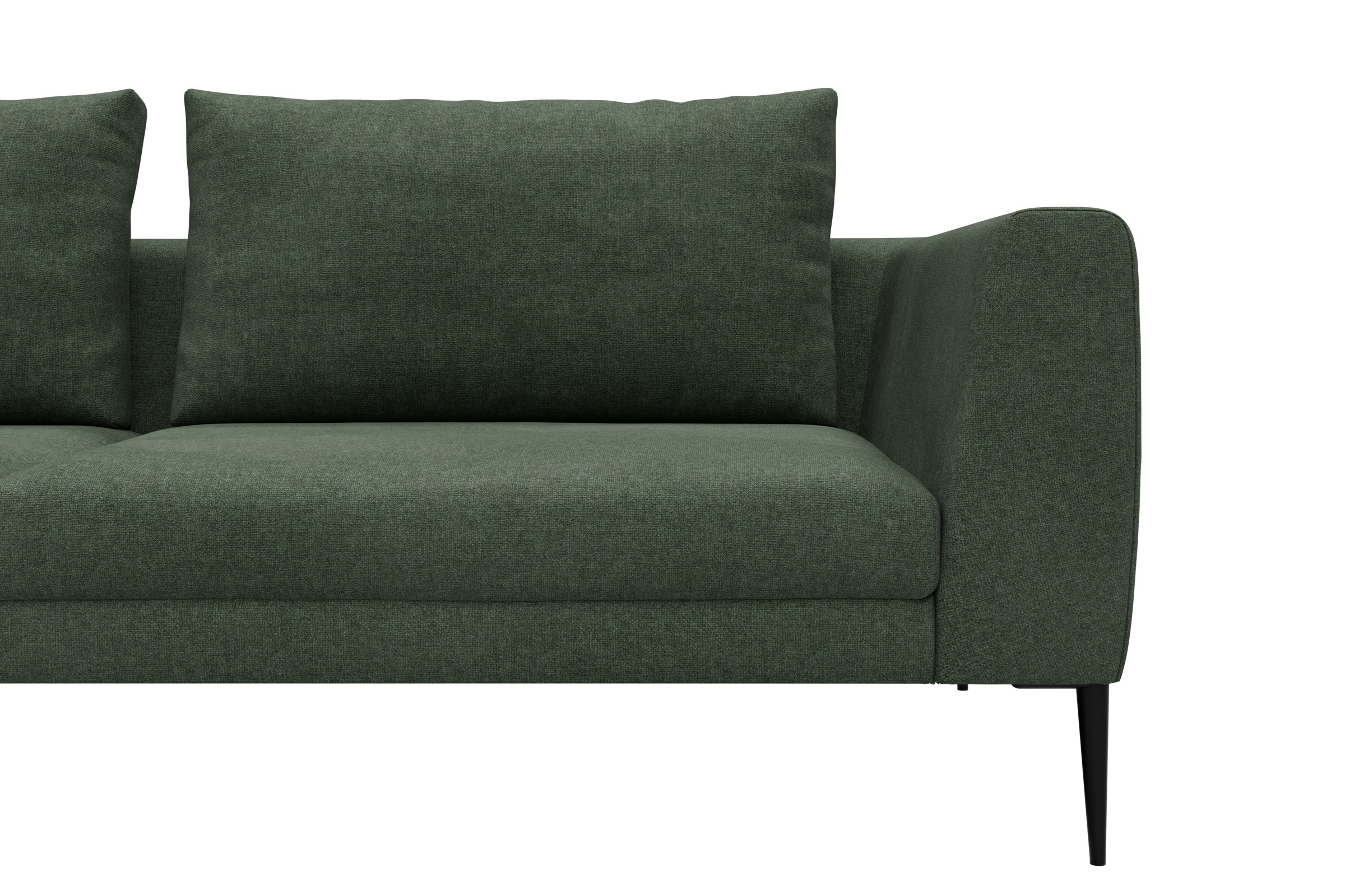Ecksofa Paul Relax-Ecke links mit 2-Sitzer Casone-Forest-Green