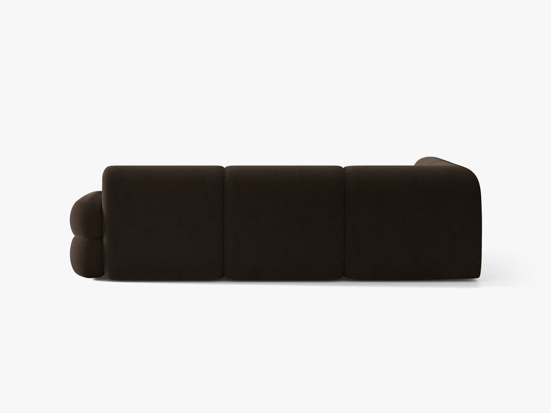 Micadoni Neo Ecksofa 5-Sitzer Rechts Boucle Baloo Braun