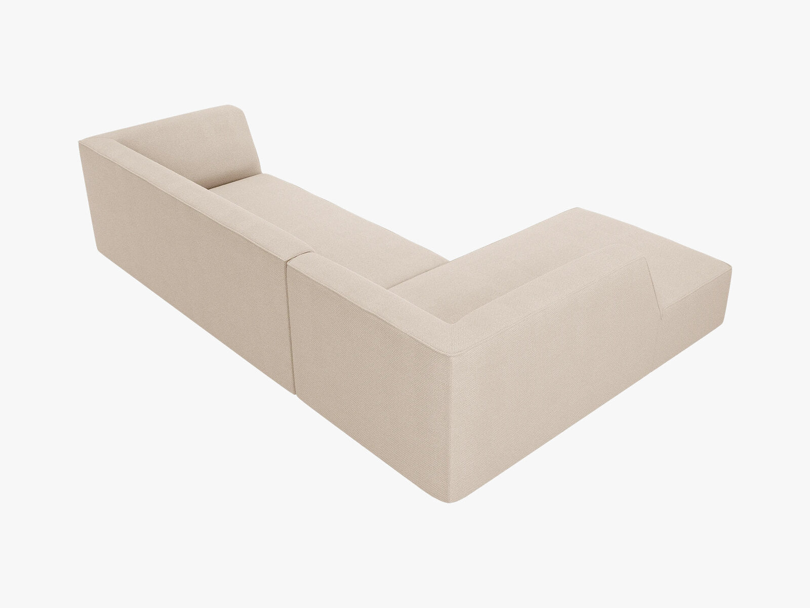 Micadoni 4-Sitzer Modular Sofa Ruby Links Strukturierter Stoff Ottawa Beige