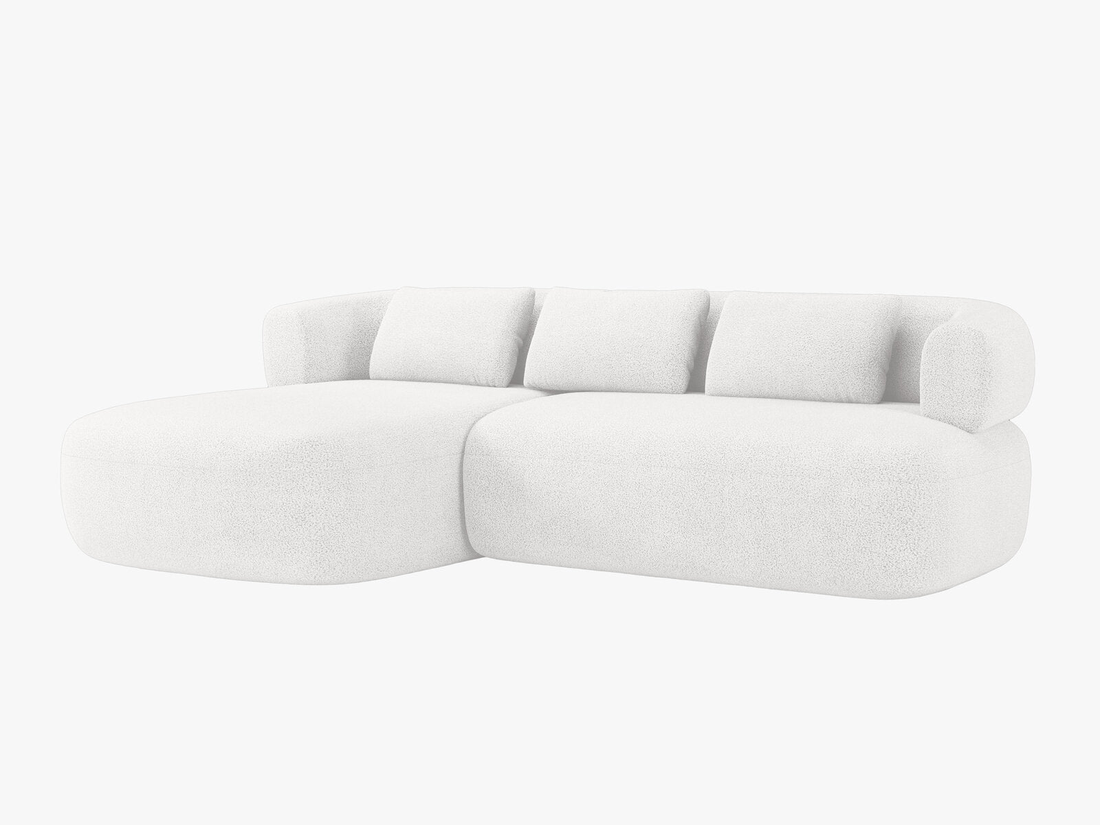 Micadoni 5-Sitzer Ecksofa Jenny Links Boucle Now or Never Elfenbein