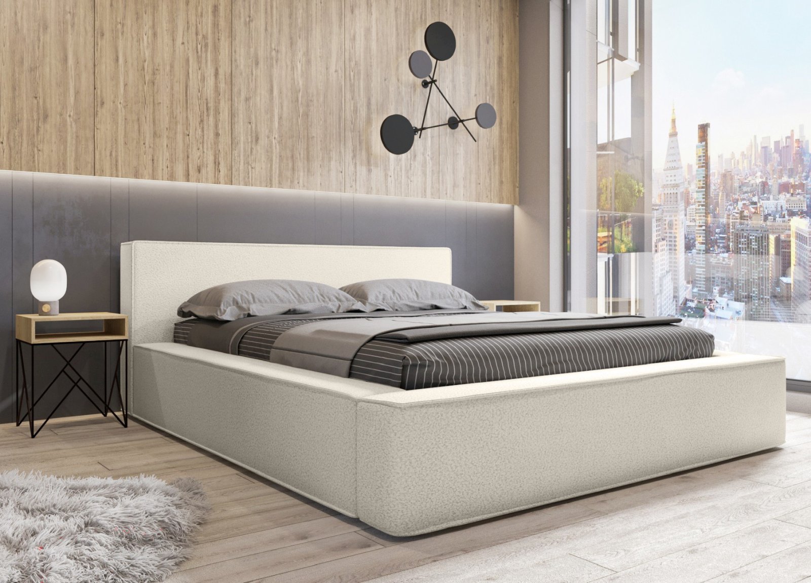 Polsterbett Delano Boucle 140x200 mit Metallrahmen Now Or Never 03