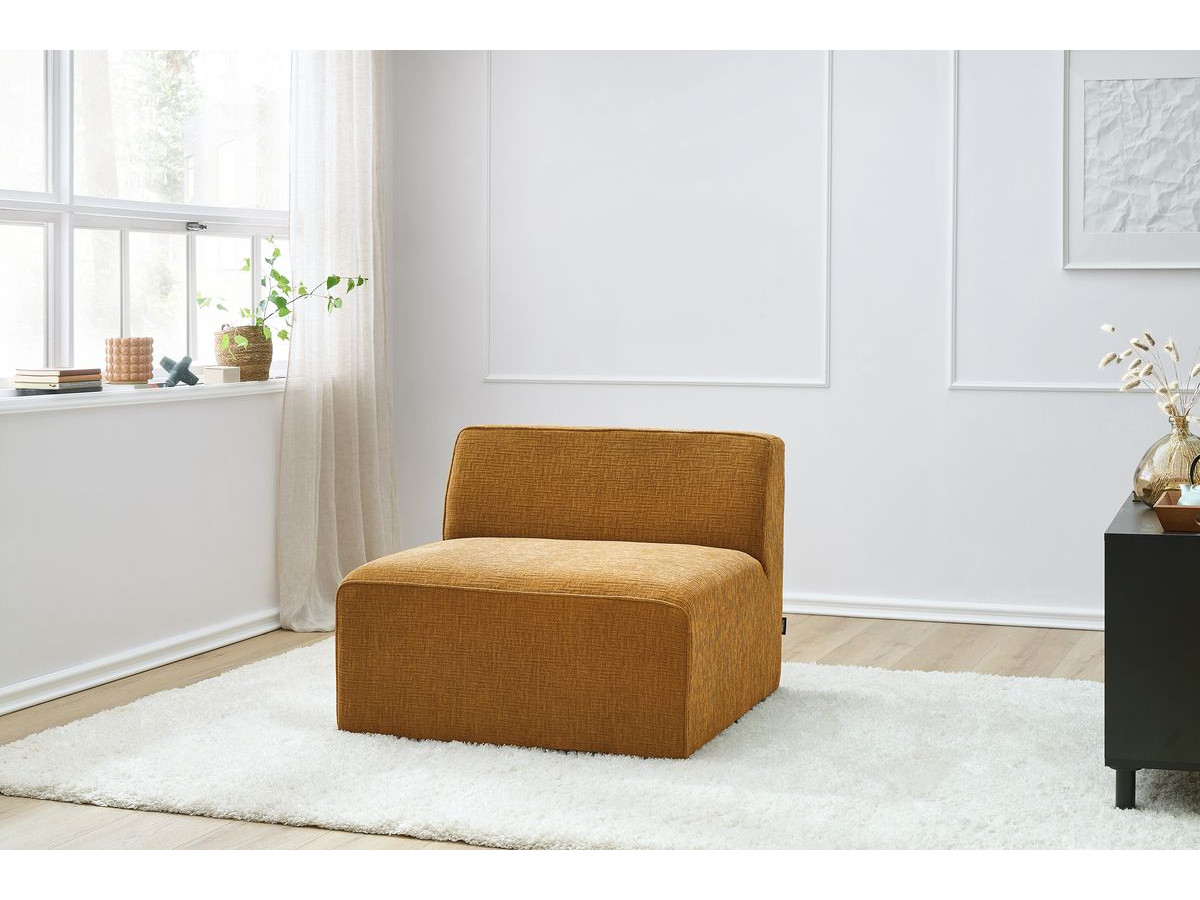 Bobochic Megeve Sofamodul 1-Sitzer Strukturstoff Gelb
