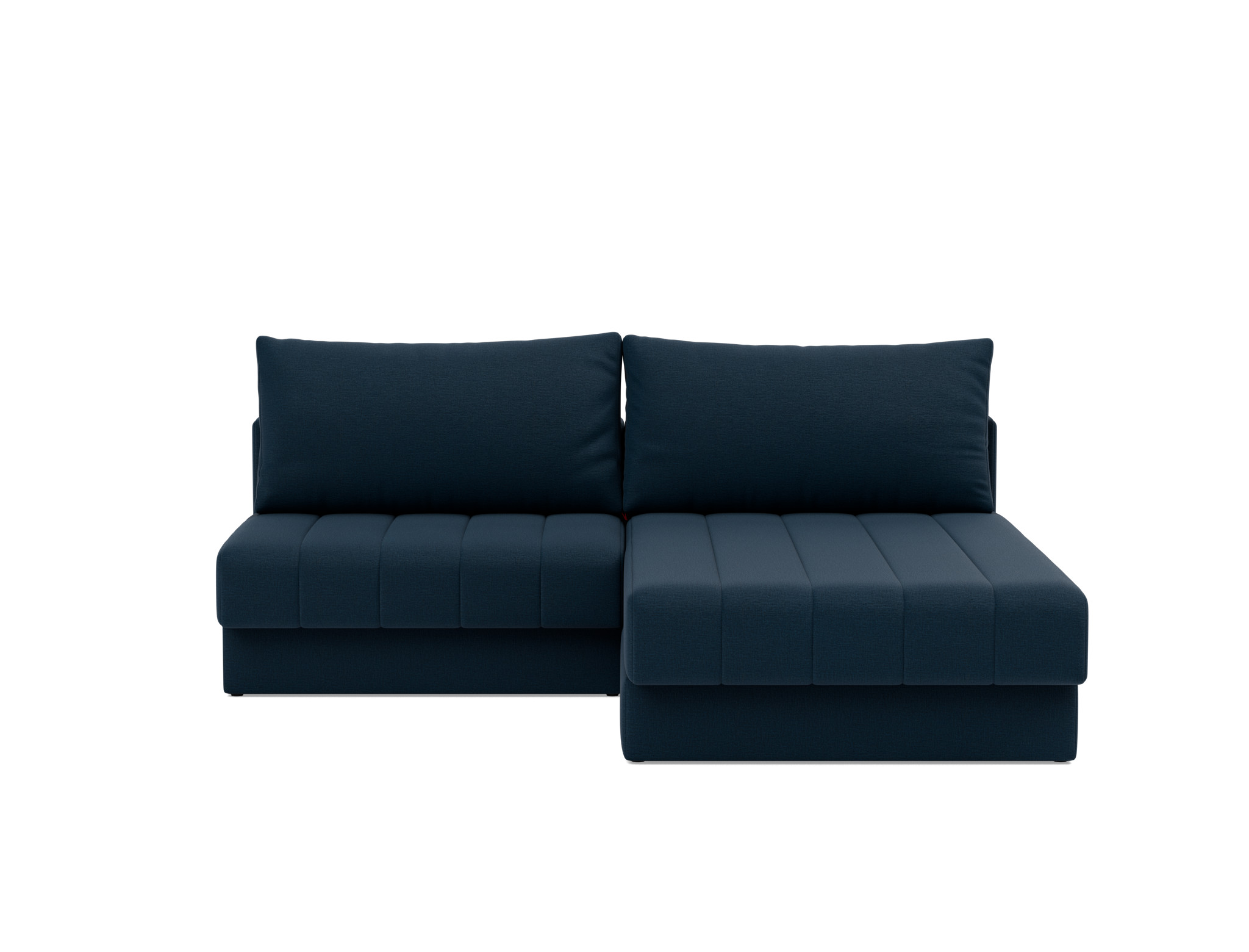 Schlafsofa Akello mit Chaiselongue Flachgewebe Mixed Dance 528-Blue