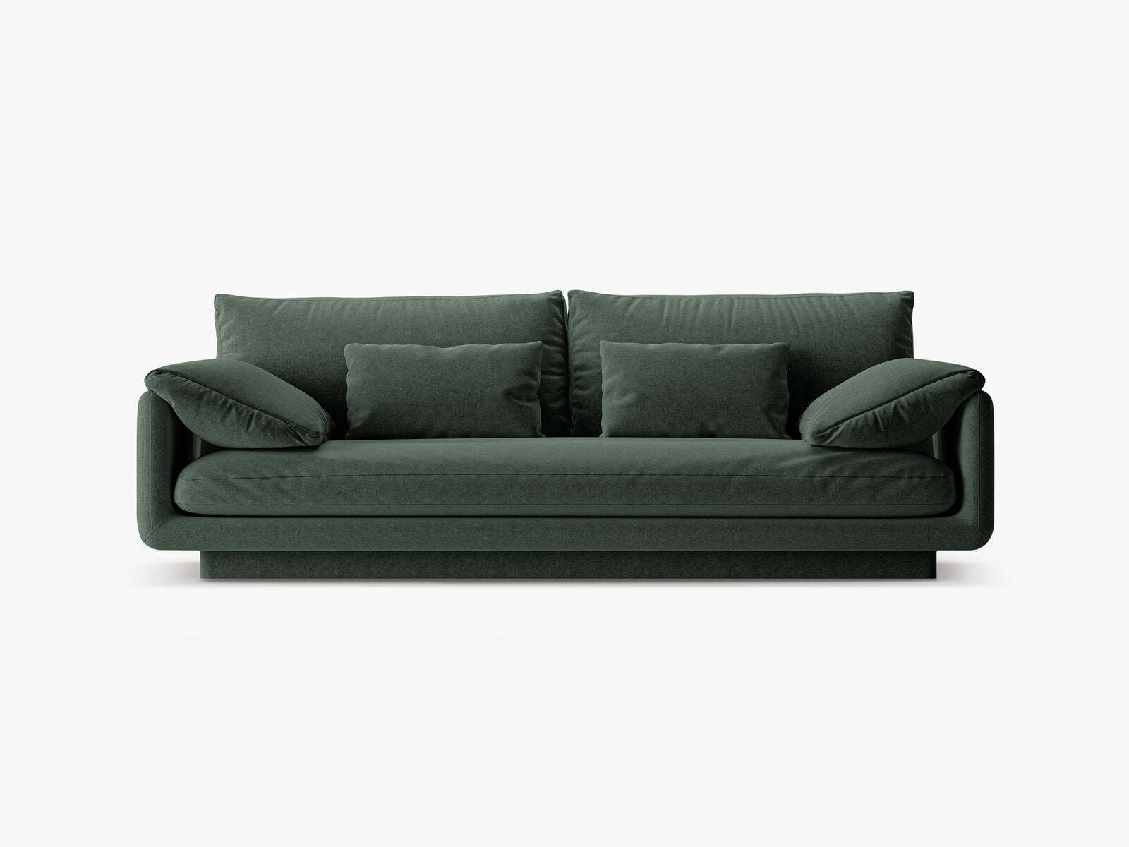 Micadoni Sofa Torino 3-Sitzer Strukturierter Stoff Moßgrün