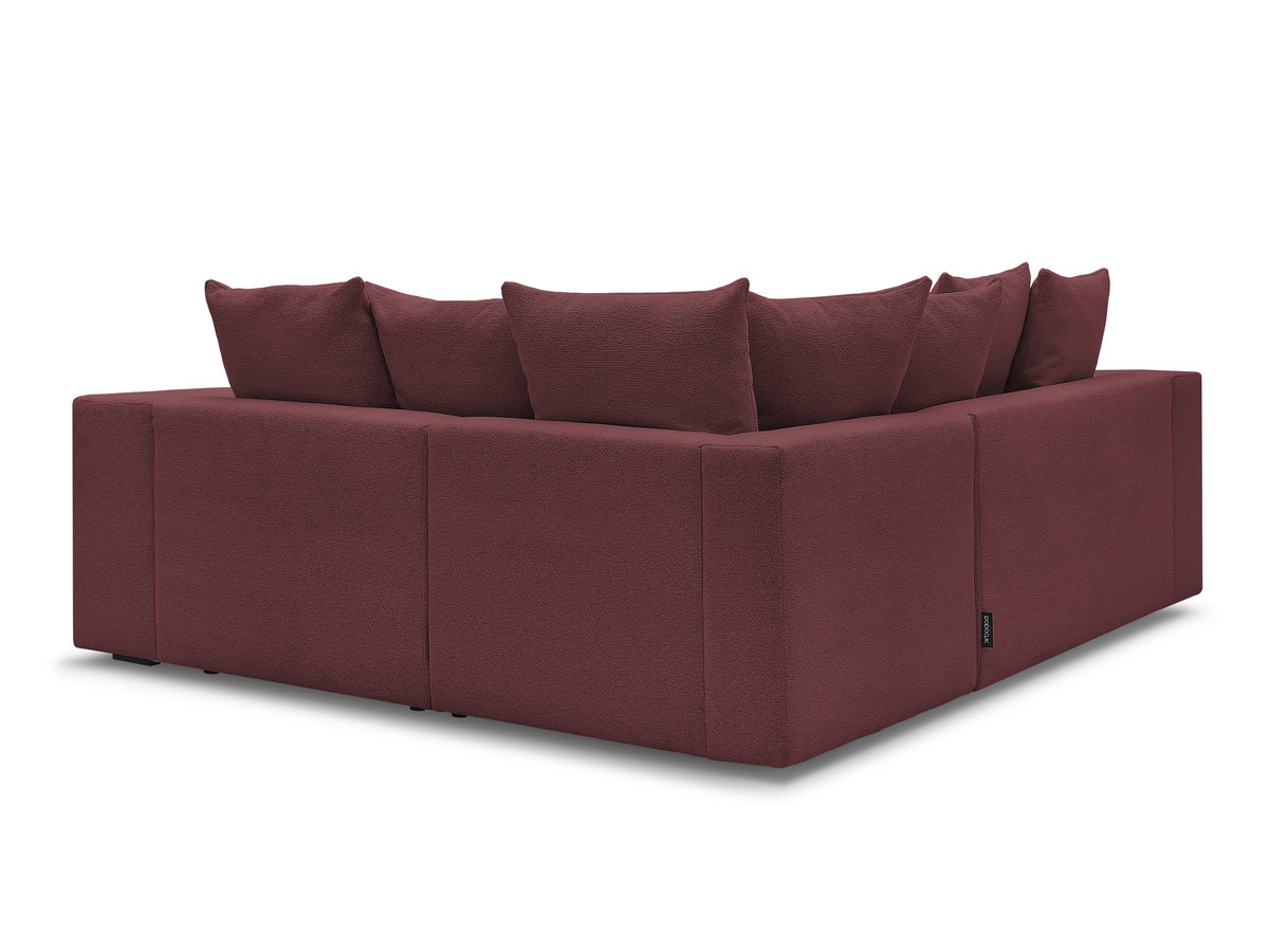 Bobochic Voltaire Ecksofa 268 × 214 cm Melange-Stoff Rot Ecke rechts