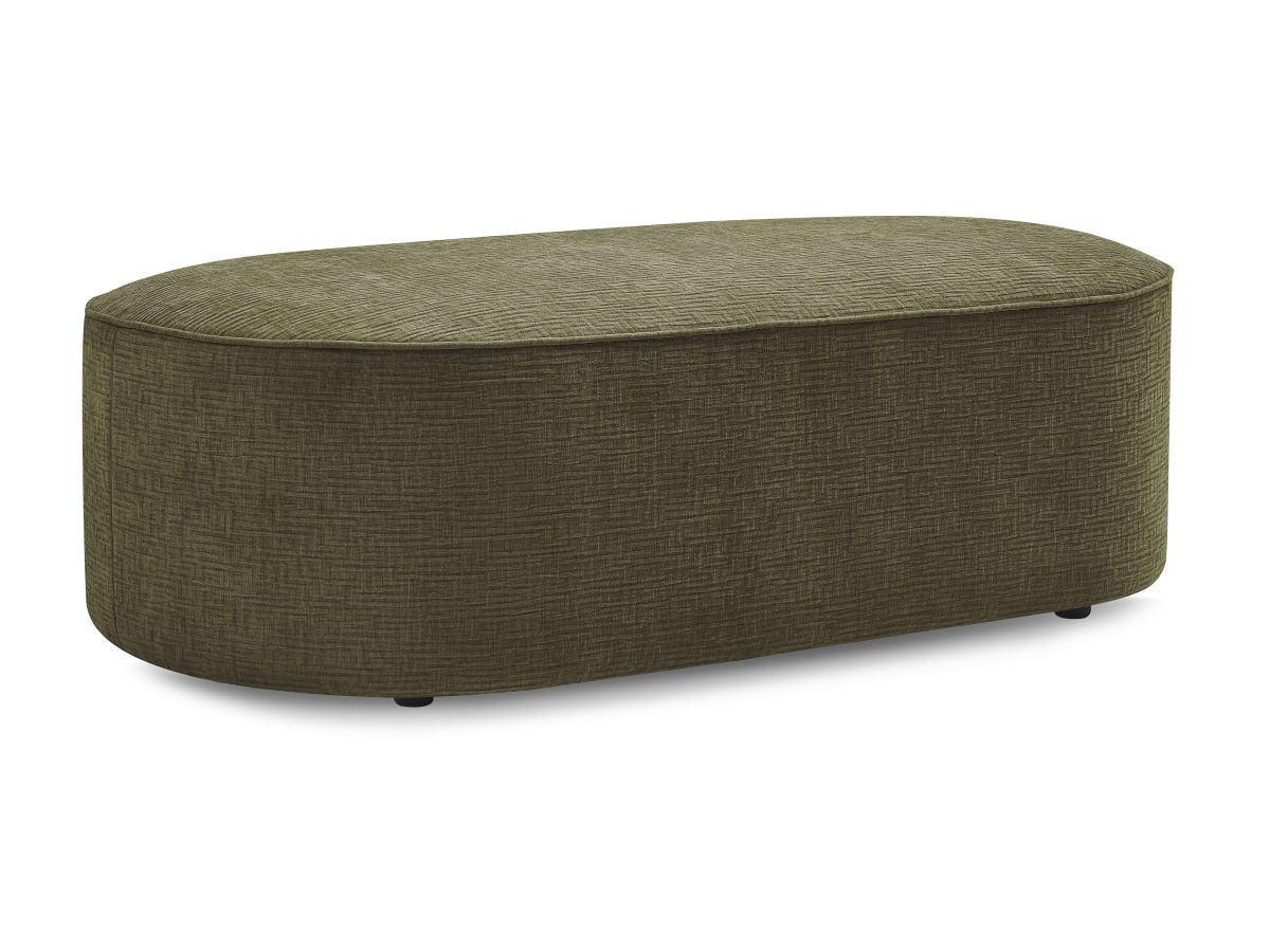 Bobochic Rousseau Pouf Strukturstoff Grün