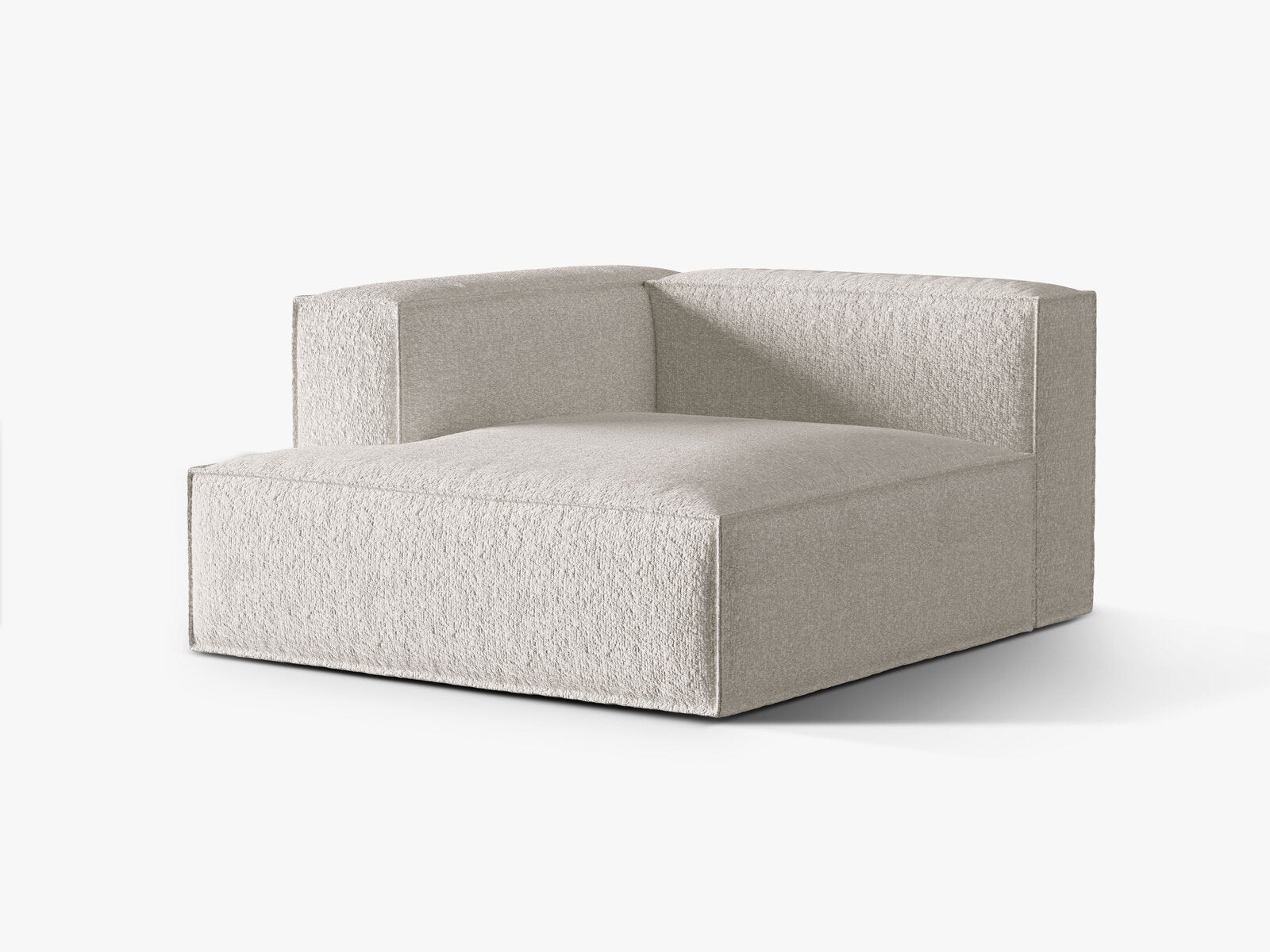 Micadoni Recamiere Nuria 1-Sitzer Links Boucle Grau Beige Melange