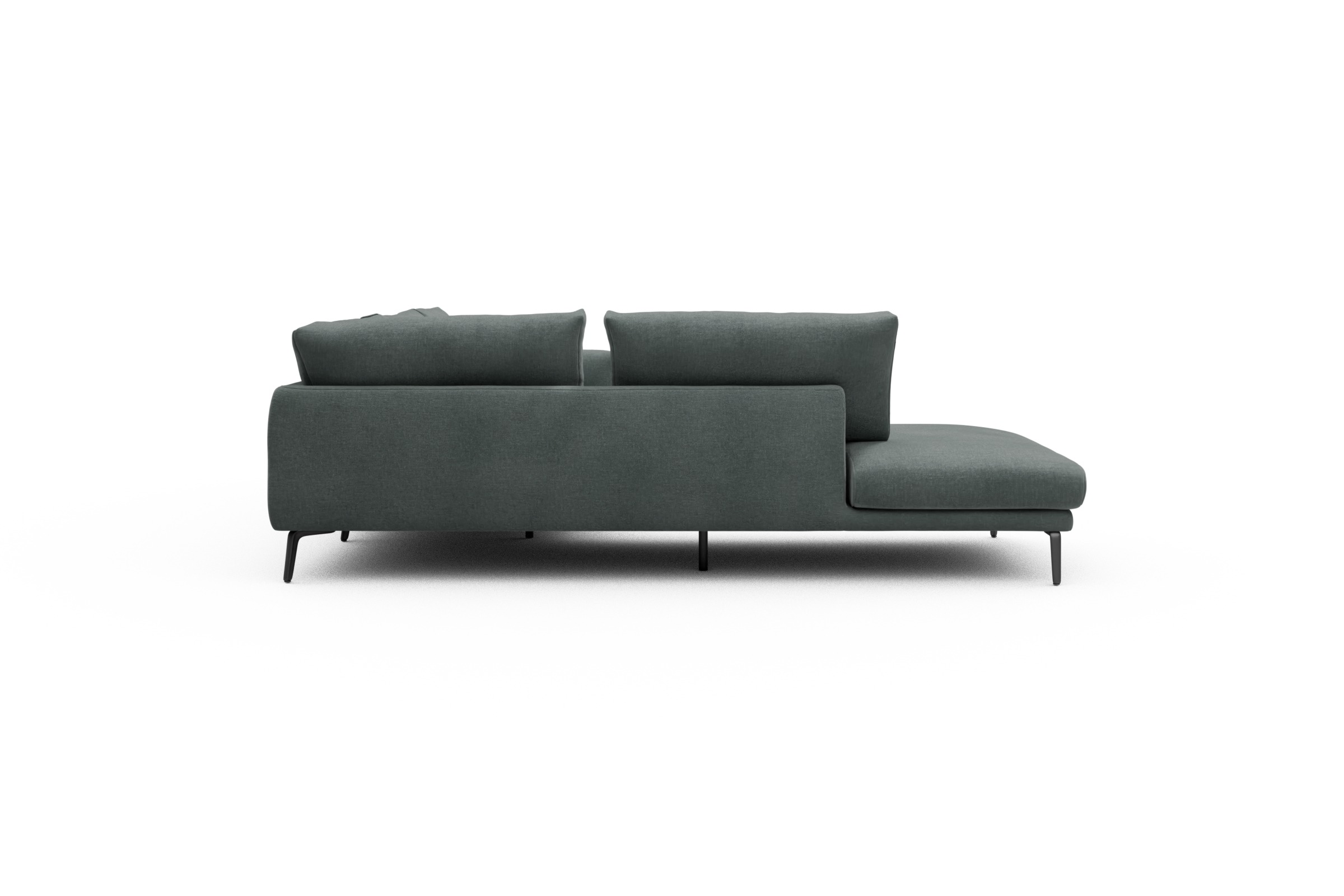 Ecksofa Karl Relax-Ecke links mit 2,5-Sitzer Smooth-Silver-Grey