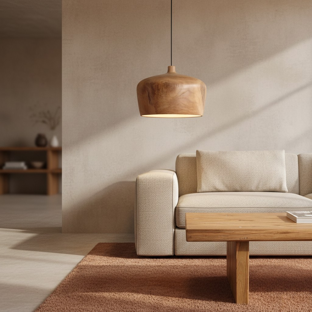 Raw Materials Pendelleuchte Sirocco Dome Teak