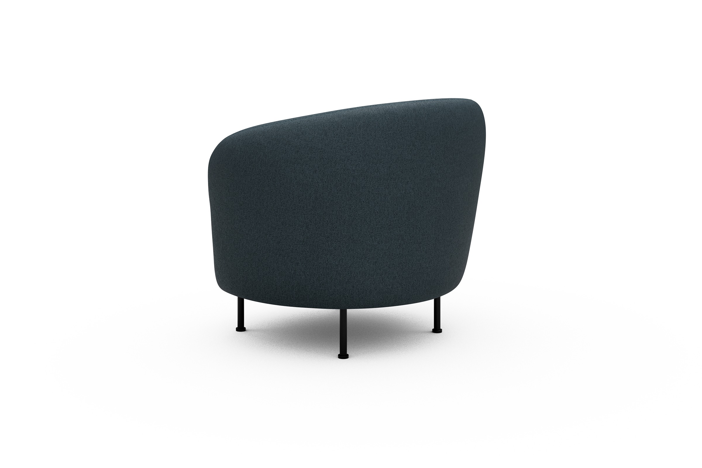 Sessel Ronda Metallbeine Schwarz Denari-Royal-Blue