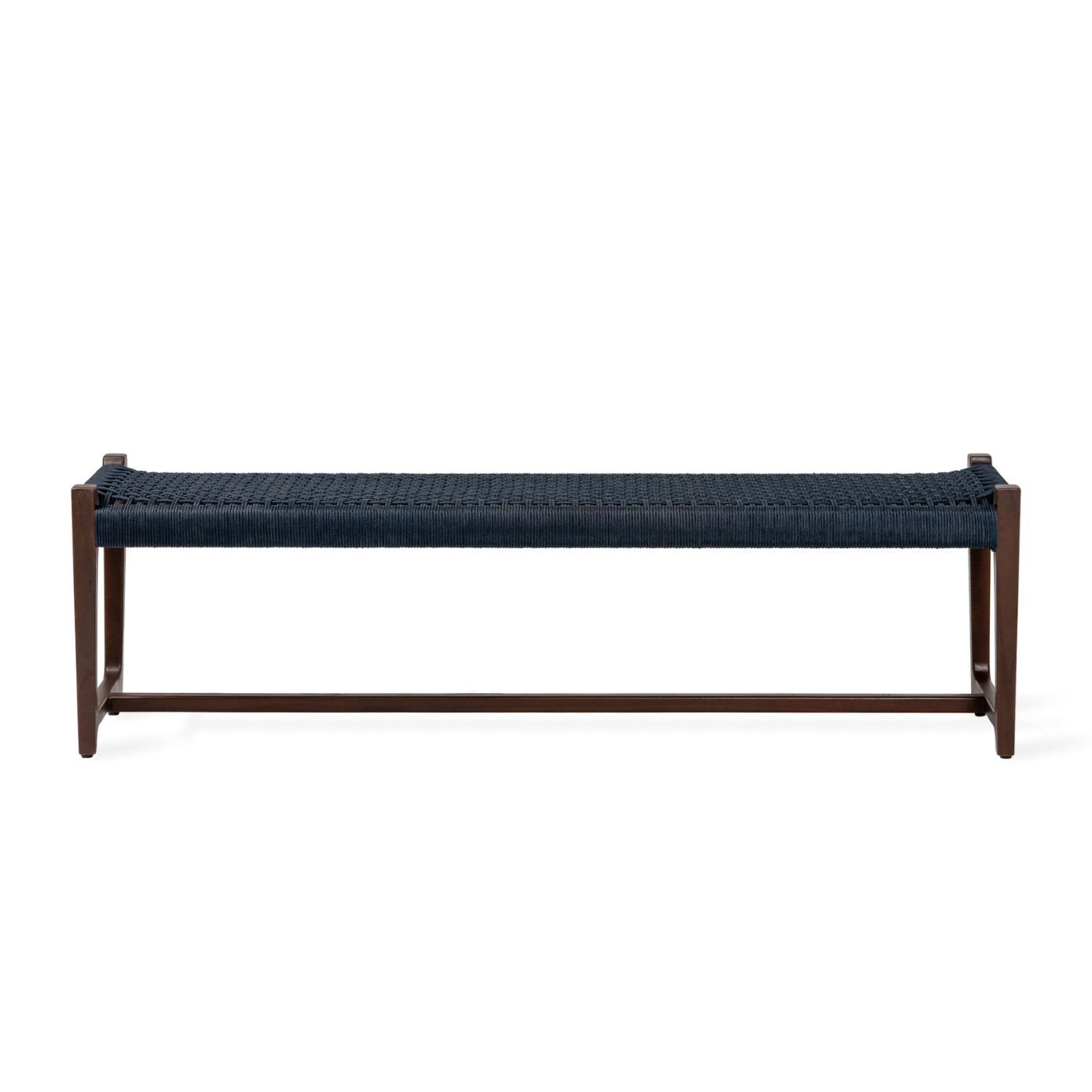 Jesper Home Outdoor-Bank Kuwana Indigo-Weave Gestell Espresso 160cm moebelfaktor