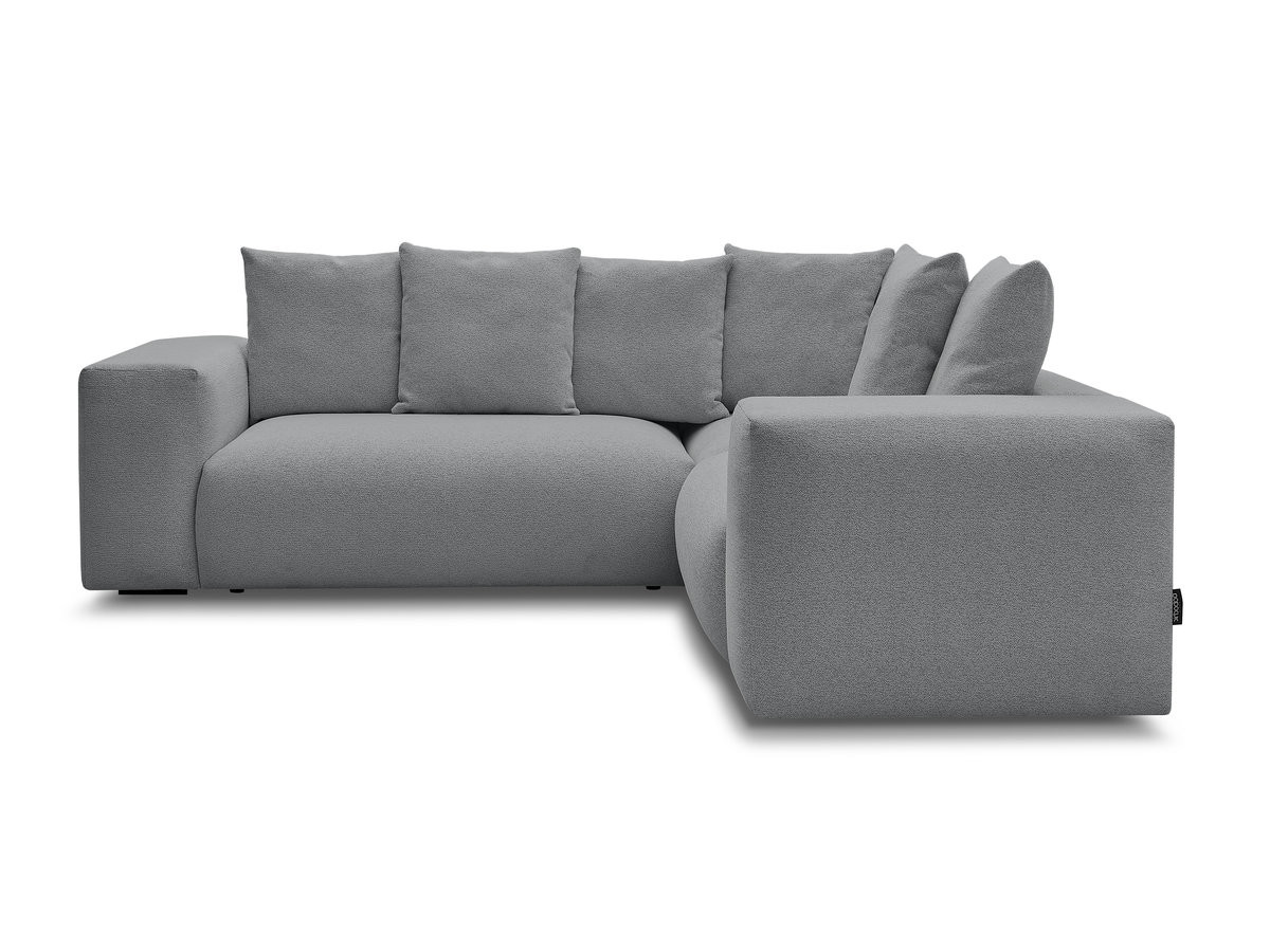 Bobochic Voltaire Ecksofa 268 × 214 cm Melange-Stoff Dunkelgrau Ecke rechts