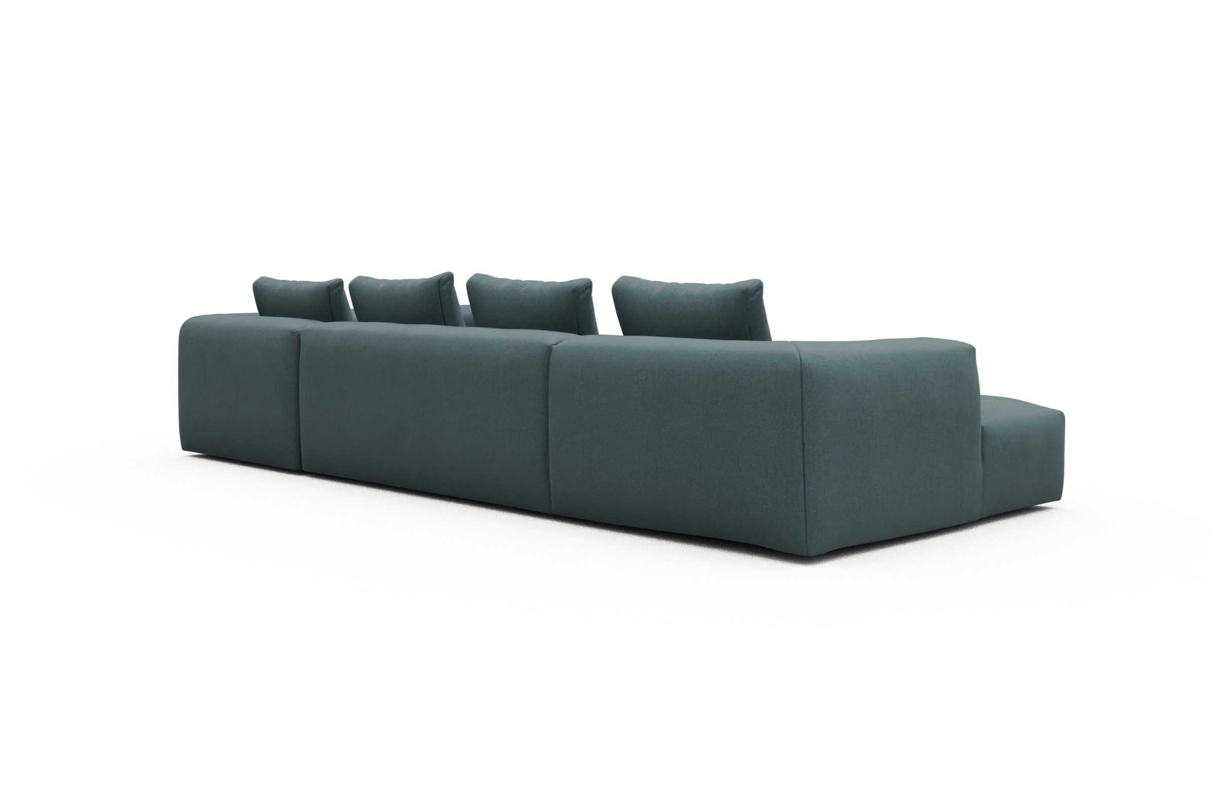 Wohnlandschaft Fred Chaiselongue links mit 2-Sitzer und lange Armlehne rechts Satya-Niagara