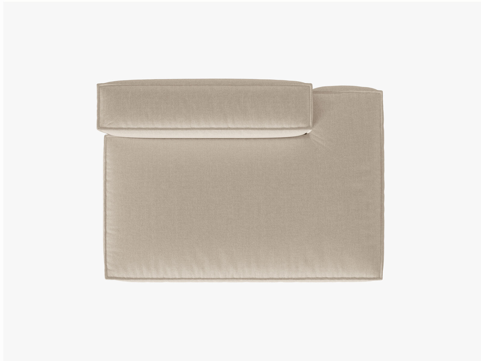 Micadoni Modul Nuria 3-Sitzer Rechts Strukturierter Stoff Beige