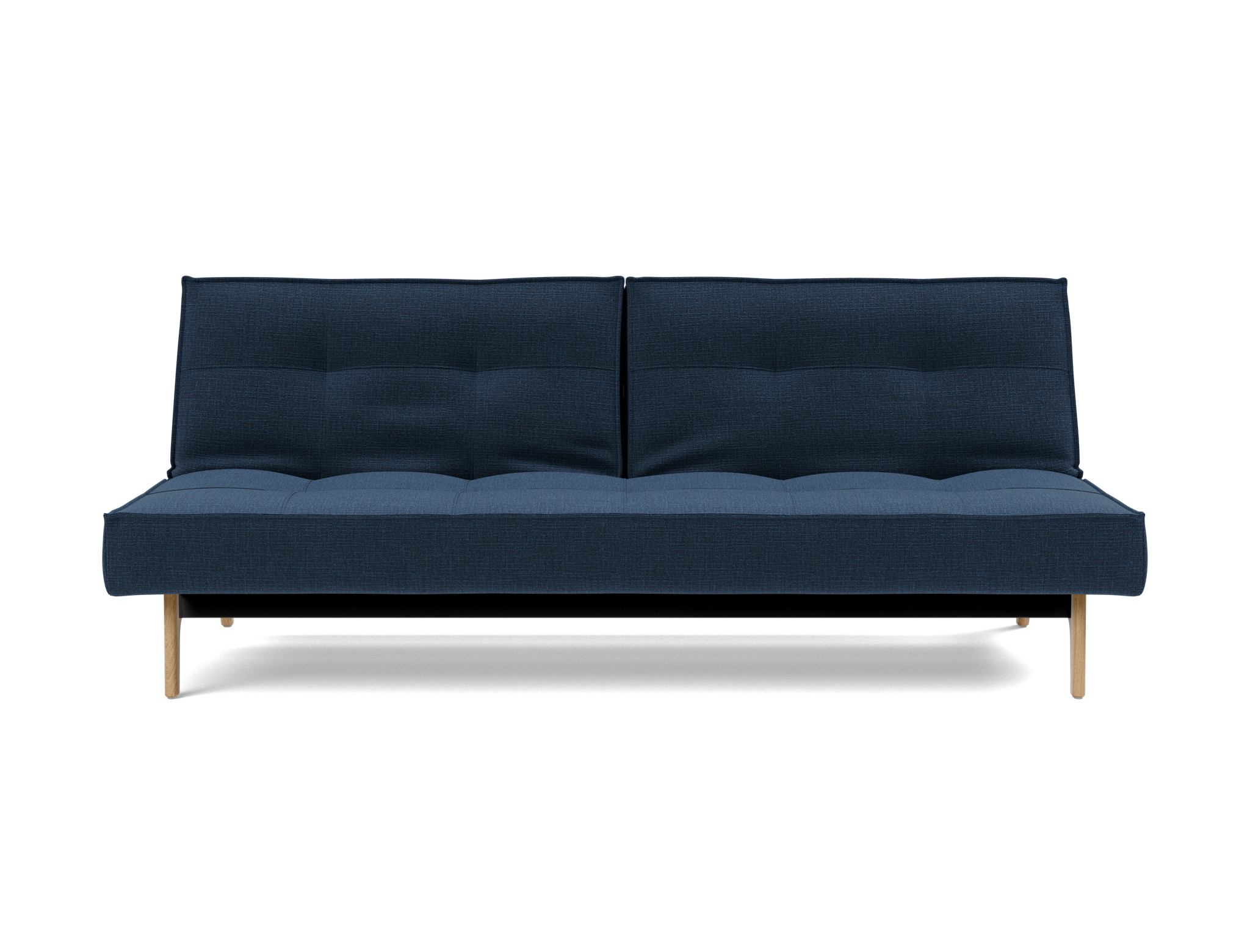 Schlafsofa Splitback Chenille Esina 414-Indigo-Blue Beine Eiche