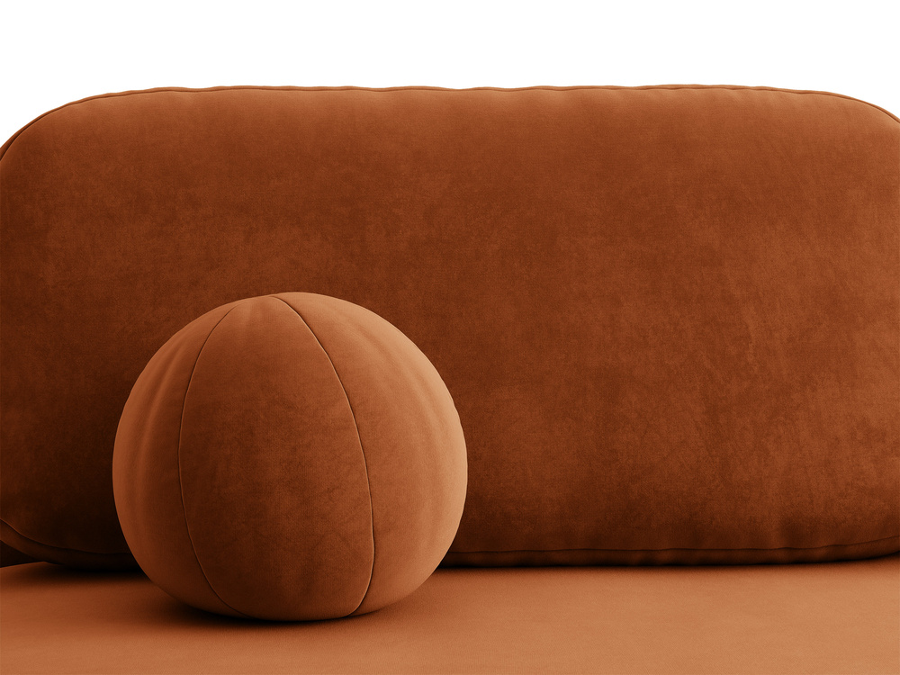 Cosmopolitan Design Schlafsofa Sophia 3-Sitzer mit Bettkasten Samt Salvador Terrakotta