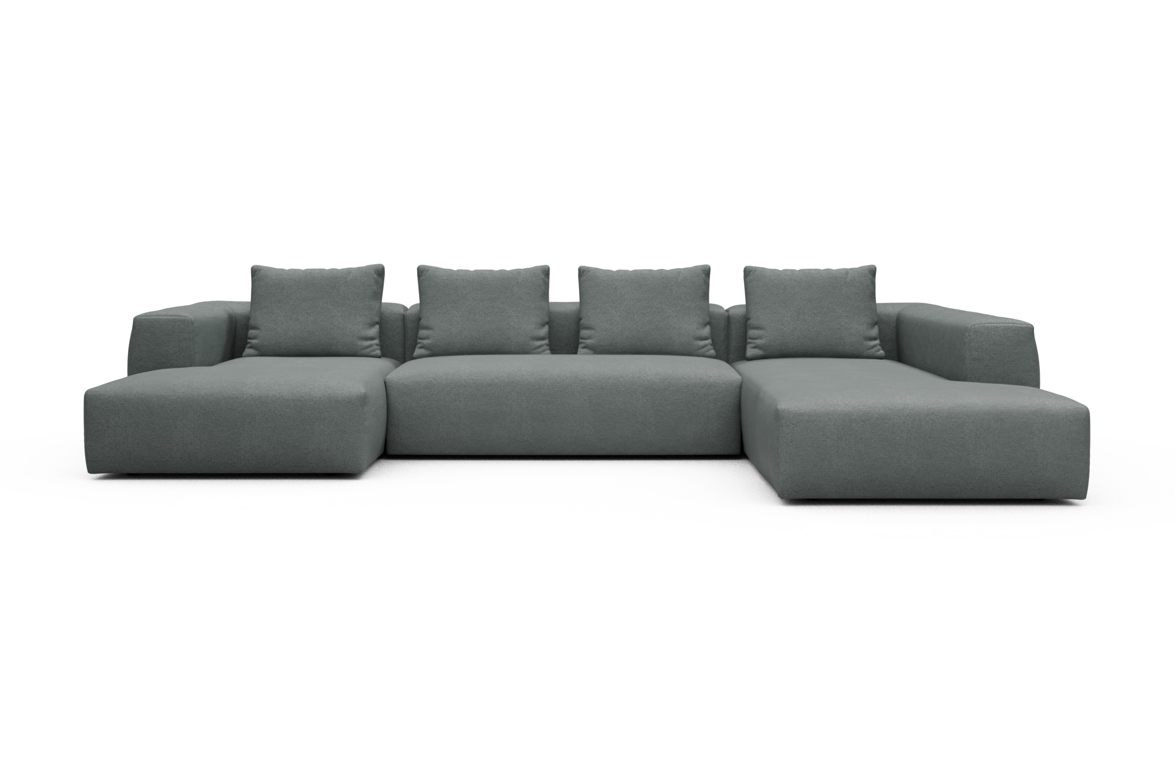 Skandi Home Wohnlandschaft Fred Relax-Ecke rechts mit 2-Sitzer und Chaiselongue links Denari-Soft-Grey moebelfaktor