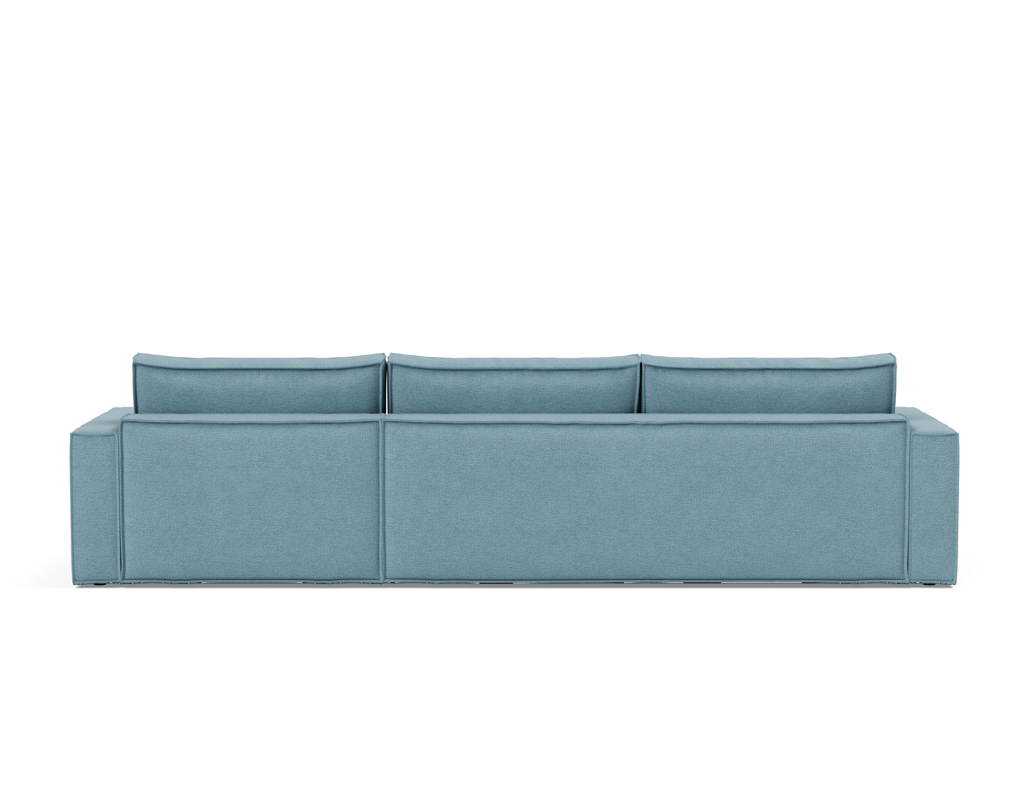 Schlafsofa Newilla mit Chaiselongue Flachgewebe Mixed Dance 525-Light-Blue