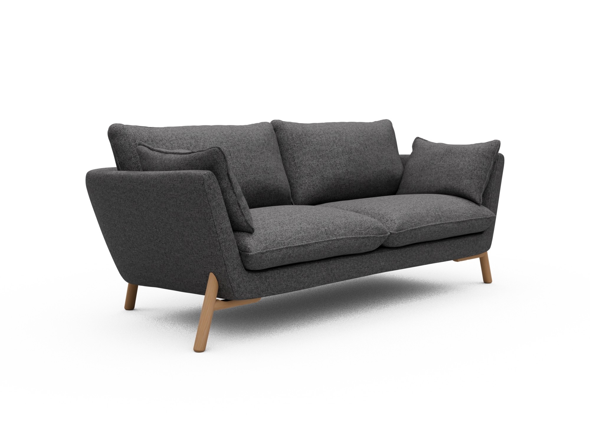 Skandi Home Sofa Emil 2-Sitzer Beinfarbe Eiche Natur Sama-Antracite moebelfaktor