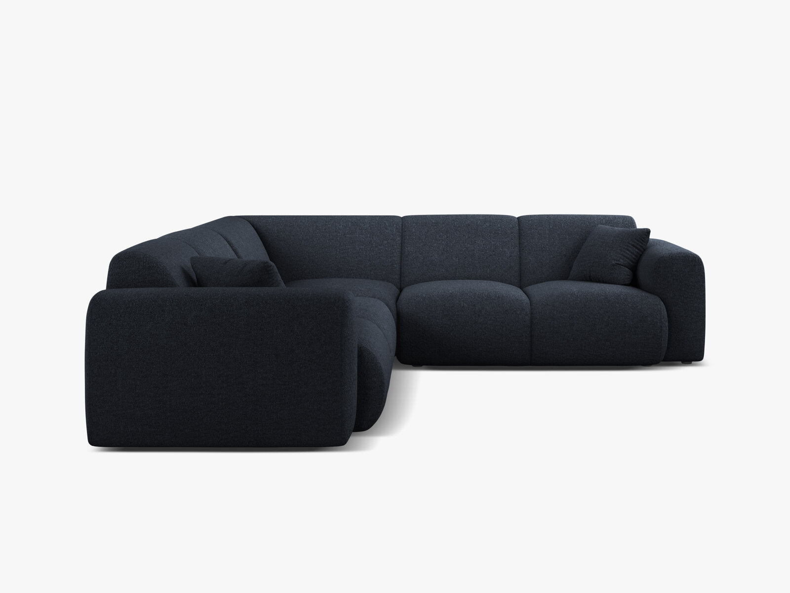 Micadoni Ecksofa Molino 5-Sitzer Chenille Eden Marineblau