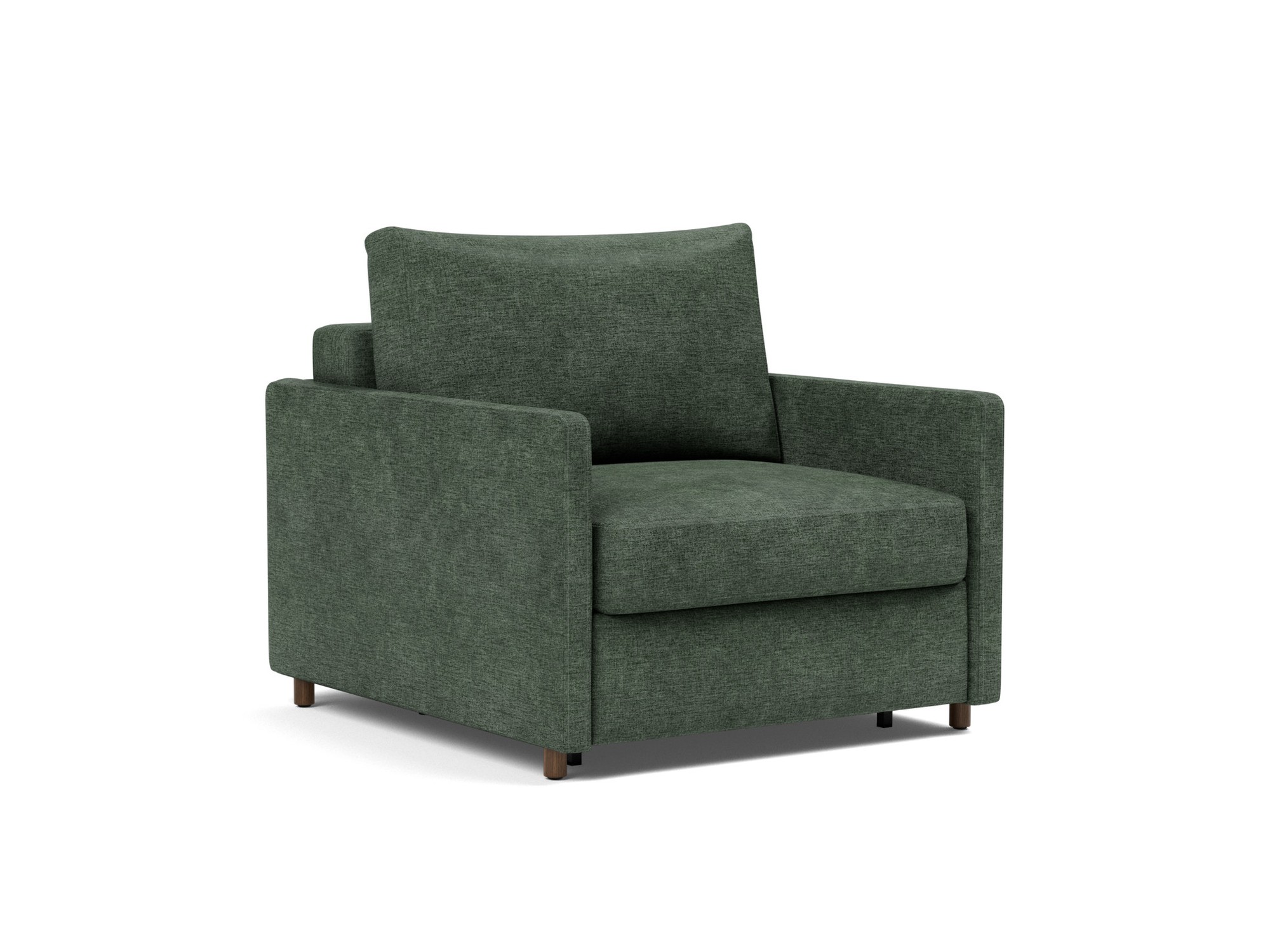 Schlafsessel Neah mit Slim-Armlehnen Flachgewebe Avella 281-Pine-Green