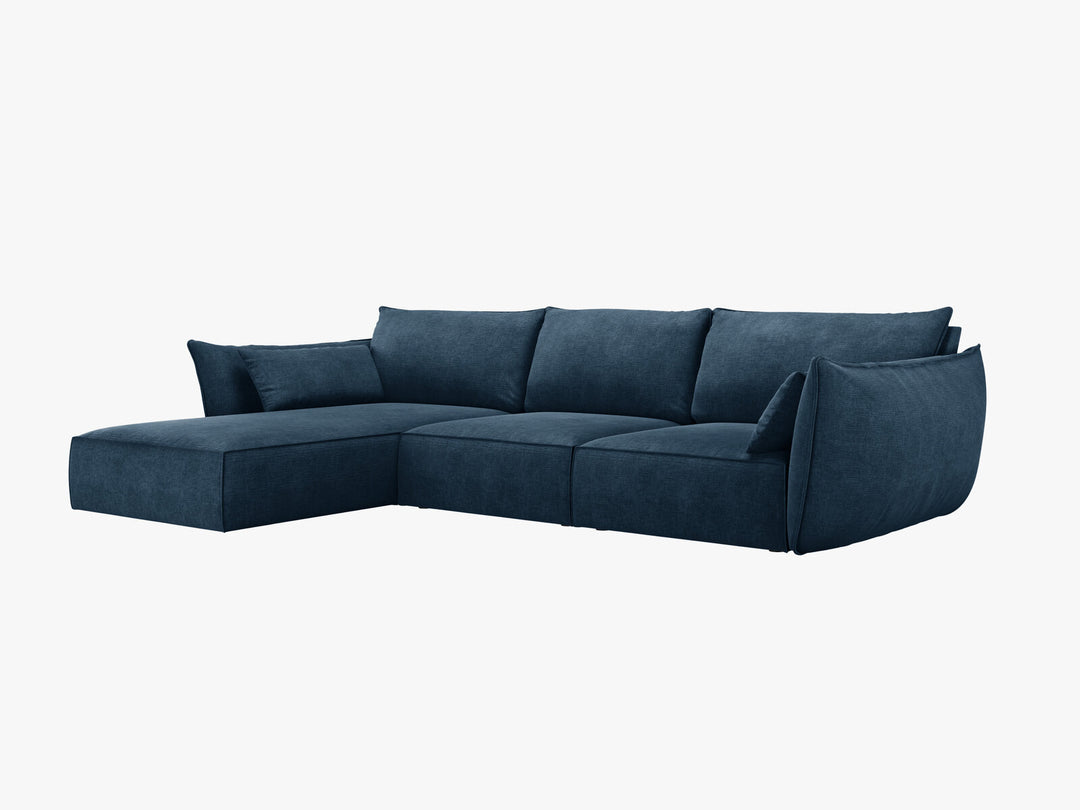 Micadoni Ecksofa Kaelle 4-Sitzer Links Chenille Over The Horizon Königsblau