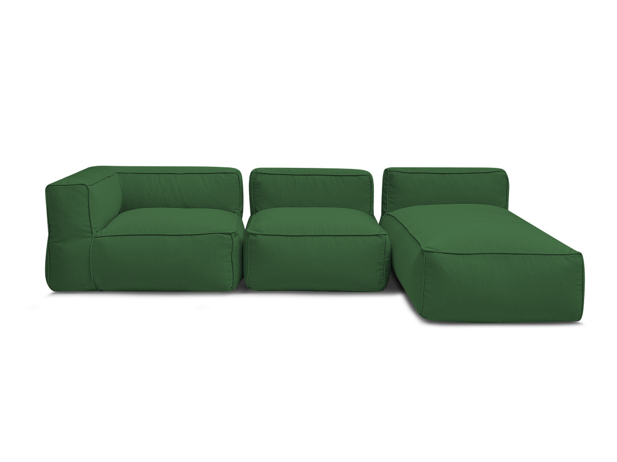 Bobochic Giulia Gartensofa 3-Sitzer 240 × 170 cm Stoff Grün