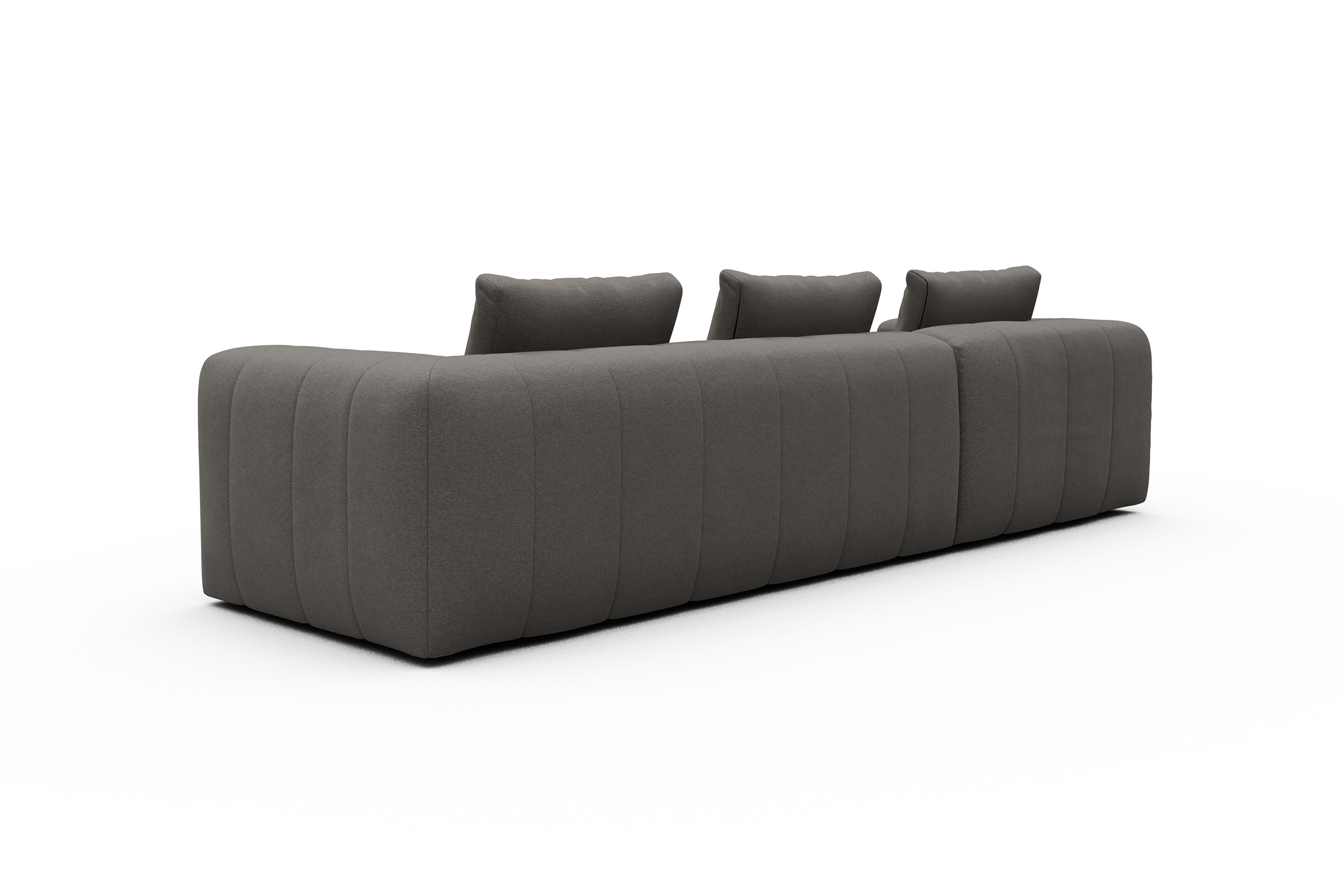 Ecksofa Hugo 2,5-Sitzer Armlehne rechts mit Chaiselongue Satya-Taupe