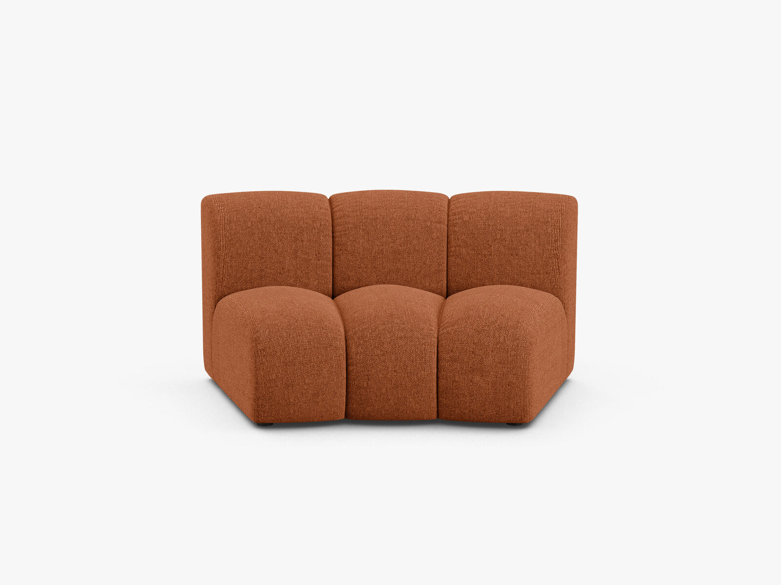 Micadoni Modul Armlos Lupine 1-Sitzer Large Chenille Eden Ziegel